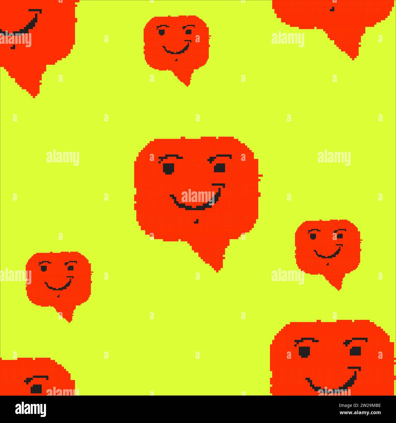 Wallpaper #a0D6MJMBJhL2WPbaiMSr289 Seamless Pattern Pixel Art Balloons Smiling Green Background Stock