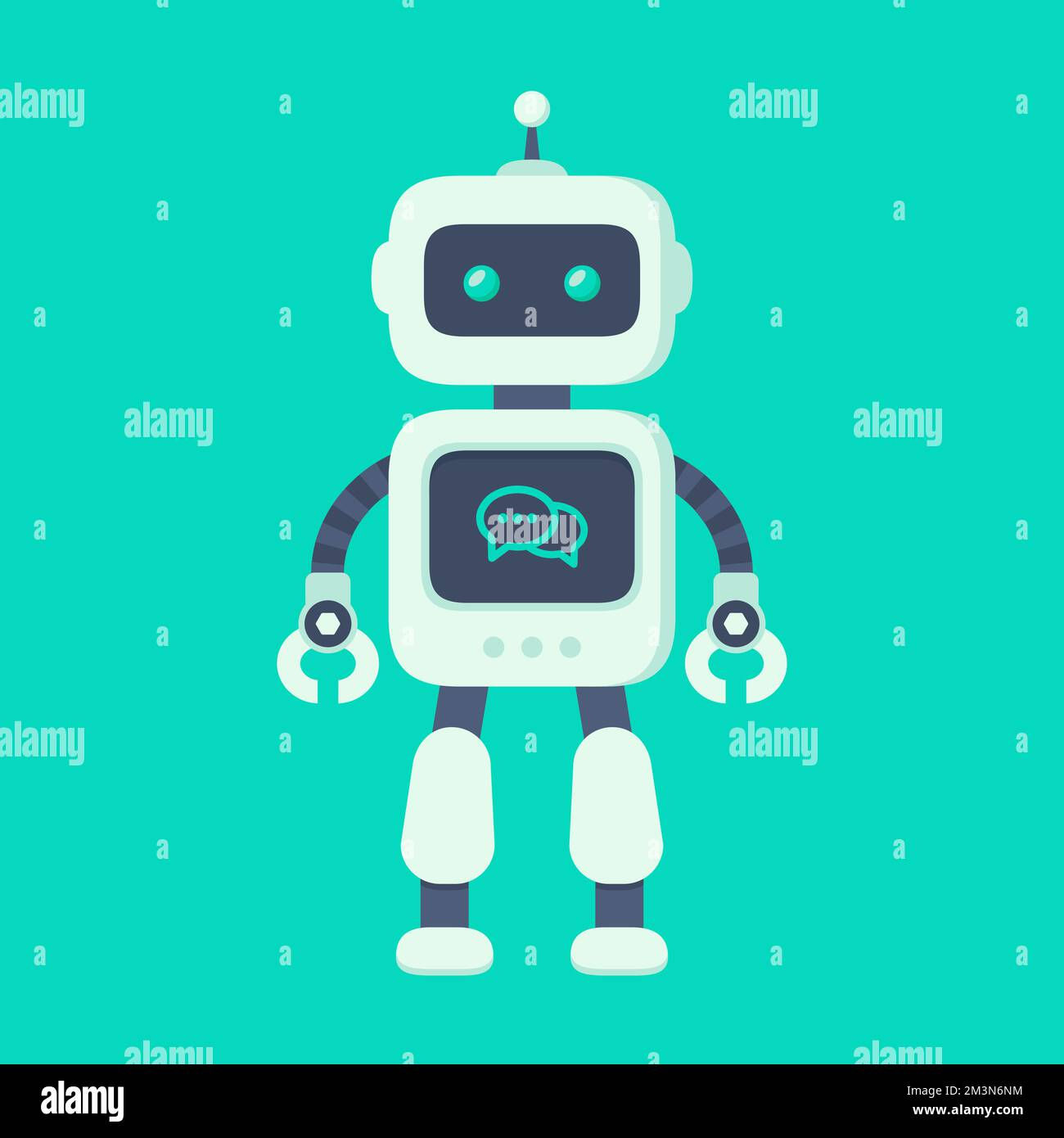 Wallpaper #vWdm9pIBSpphPi3-zYNc309 Ilustracion De Vectores De Robot En Estilo De Diseno Plano Lindo