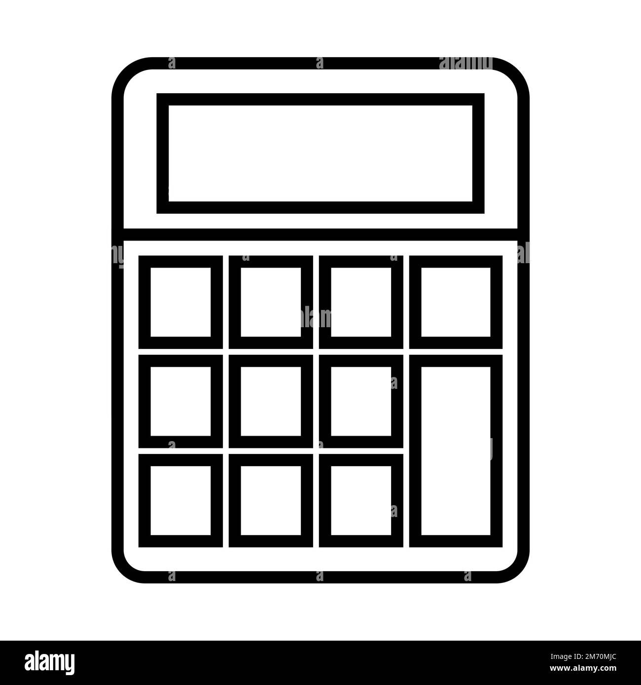Wallpaper #XmepBpMBSpphPi3-QcIQ76 Calculator Icon Line Isolated on White Background Black Flat Thin Icon