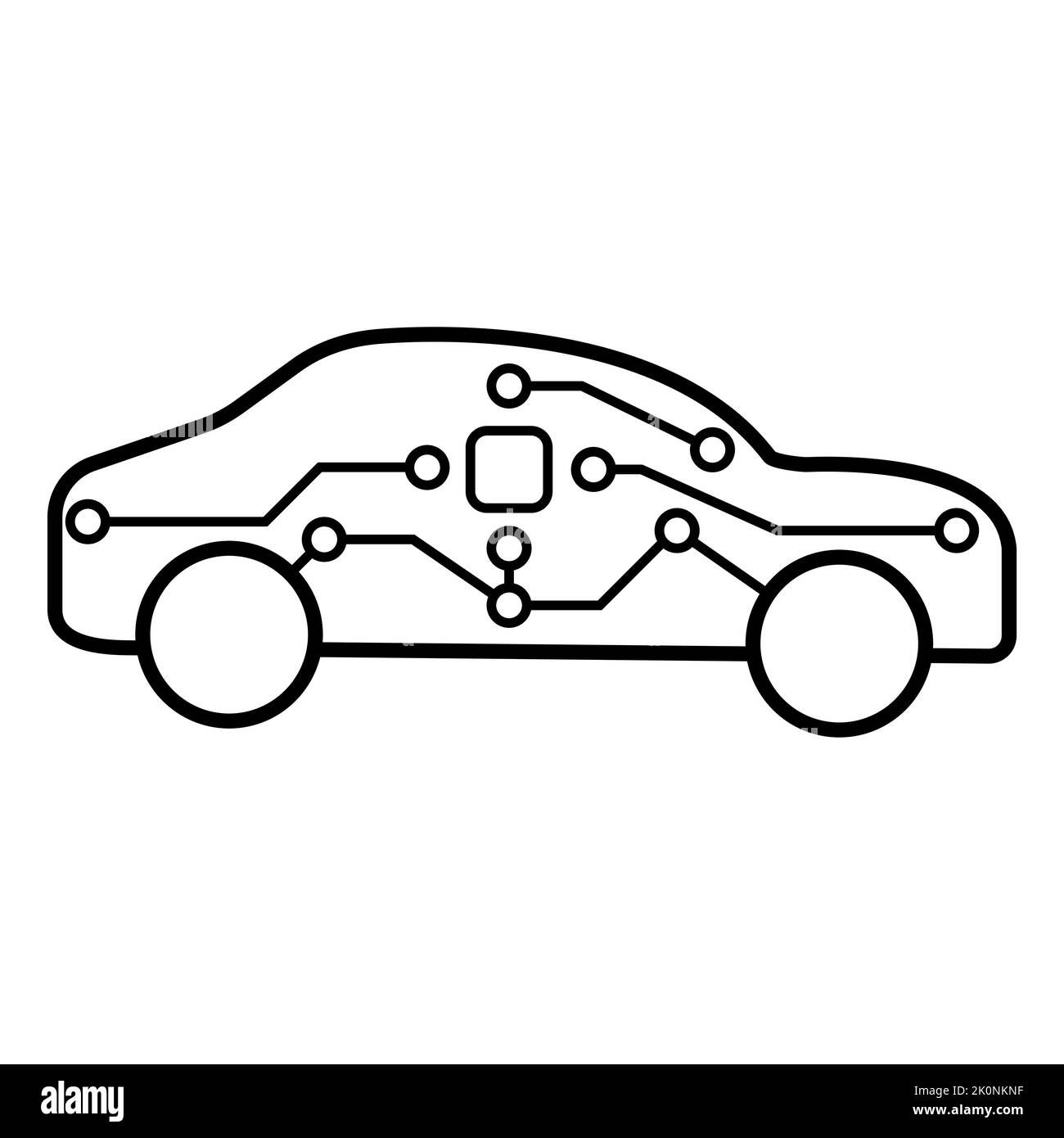 Wallpaper #dmdX_ZIBSpphPi3--Zv2347 Smart Car Powered by Artificial Intelligence Simple Icon Drawing