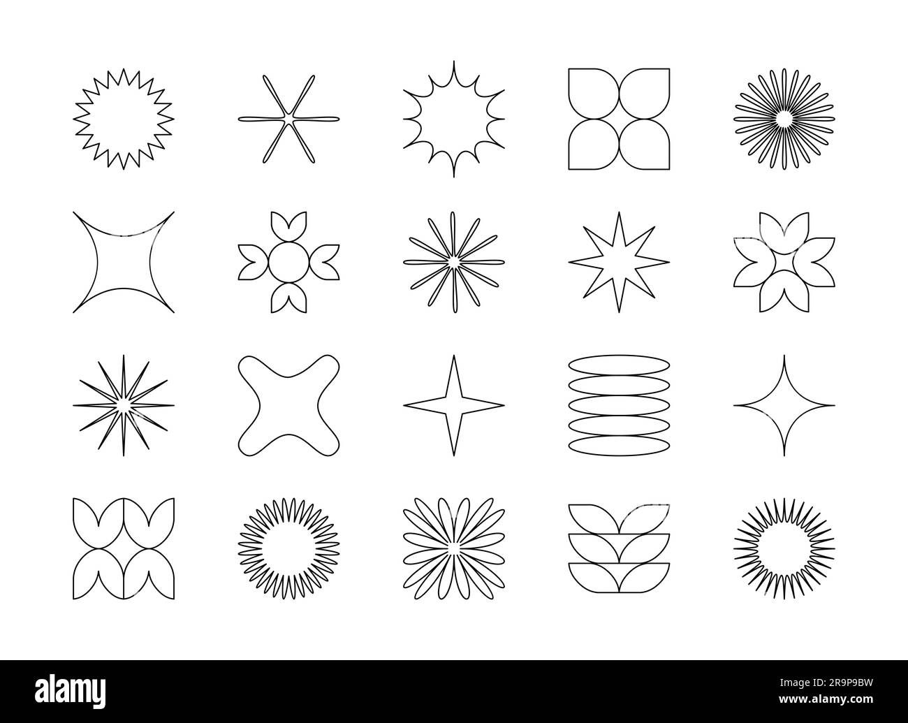 Wallpaper #_GcLCZMBSpphPi3-ZM3k329 Vector Set of Abstract Minimalistic Geometric Elements Contemporary