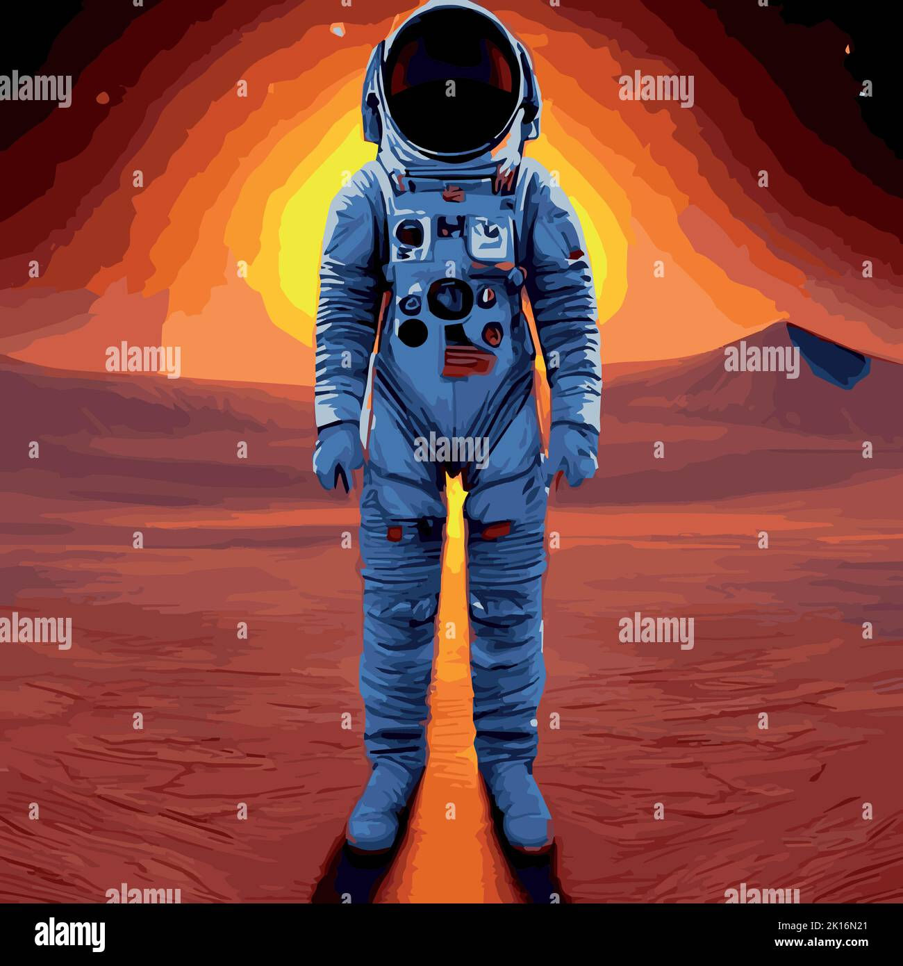 Wallpaper #e2eE_JIBSpphPi3-ZZiW268 Astronaut Explores Space Being Desert Mars Astronaut Space Suit