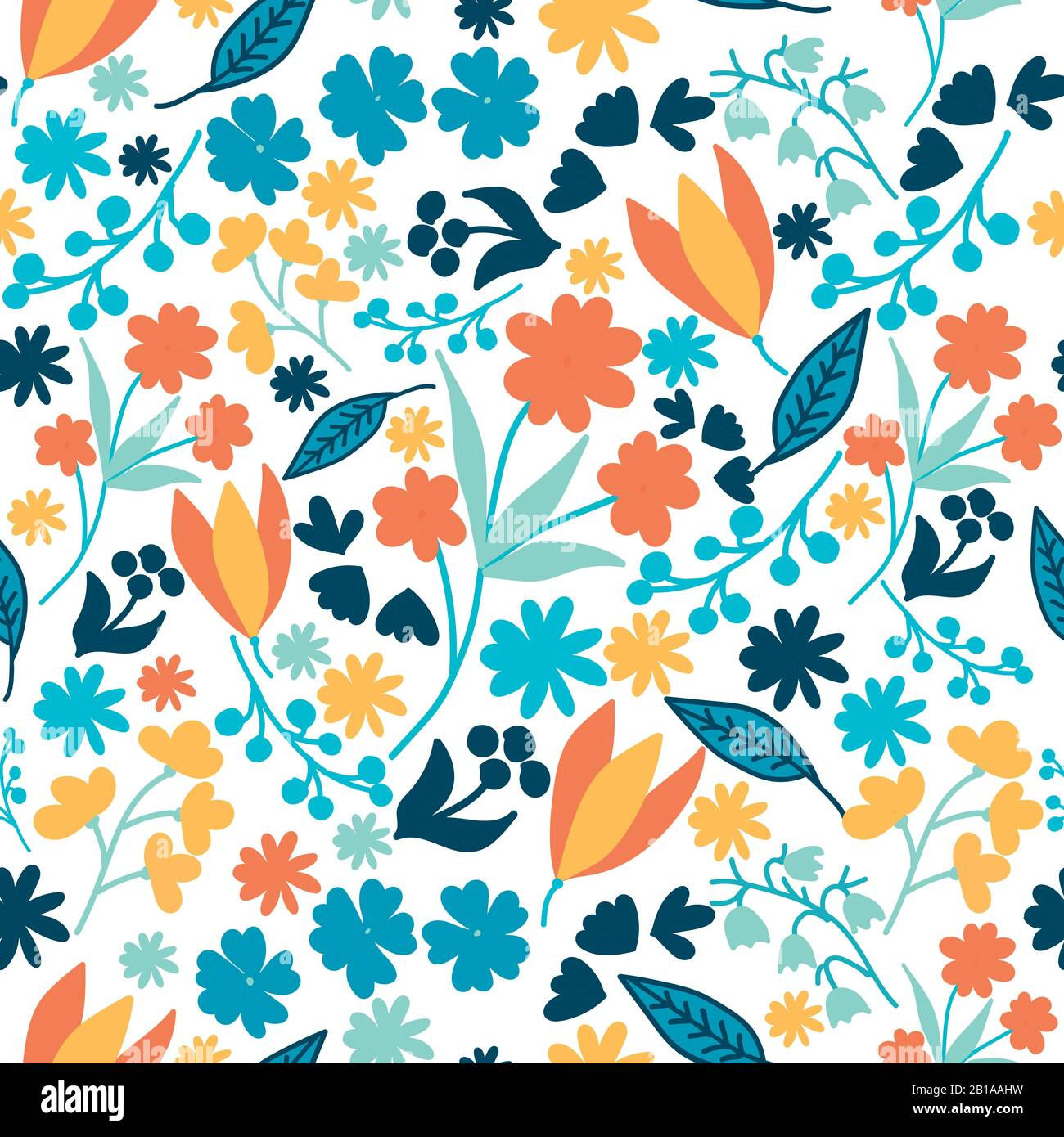 Wallpaper #4B2MLZMBlOZrFDOkv9C442 Vector Floral Pattern with Flowers and Leaves Gentle Spring Floral