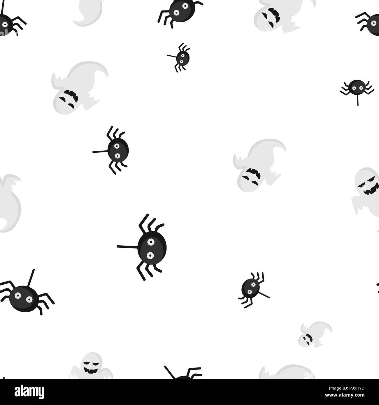 Wallpaper #H_SpOZMBKFX8bn3rSXeg314 Ghost Spider Halloween Pattern Seamless Vector Illustration Isolated