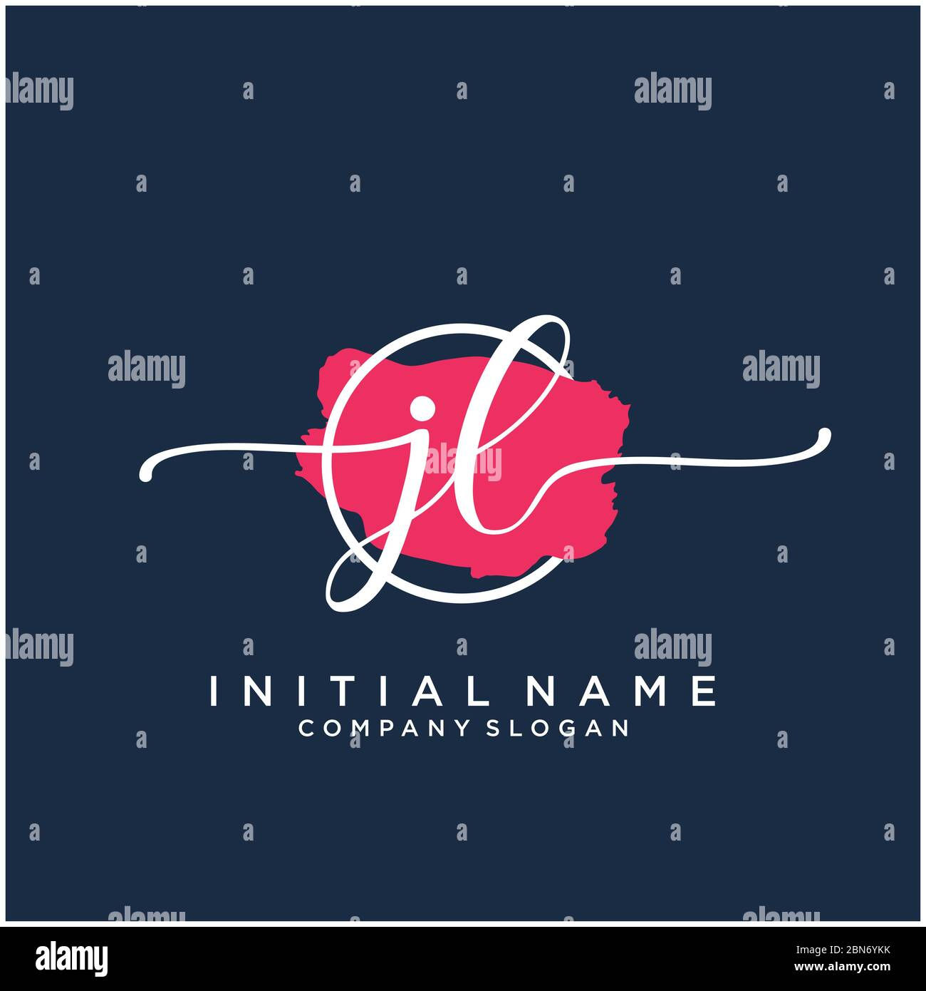 Wallpaper #32gDHZMBSpphPi3-UySa170 Initial Jl Handwriting Logo with Brush Template Vector Stock Vector