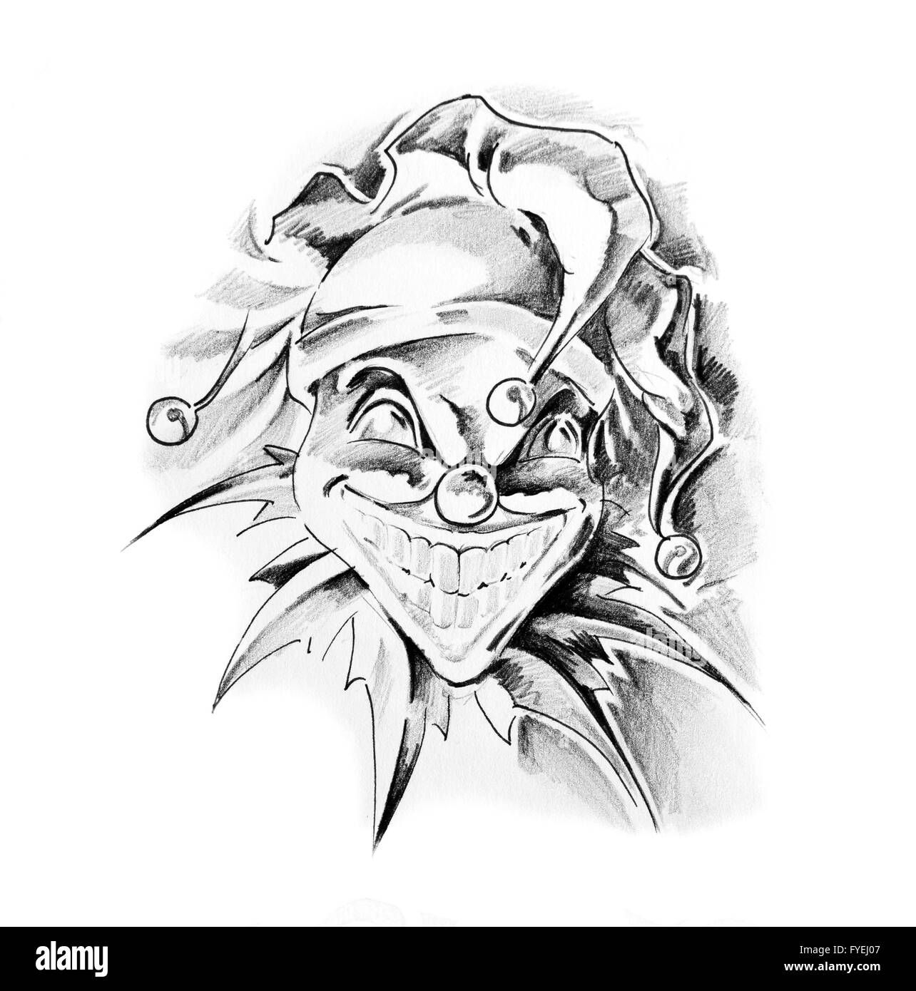 Wallpaper #dGfrEZMBSpphPi3-k_mu140 Jester Joker Tattoo Drawing Wiki Tattoo