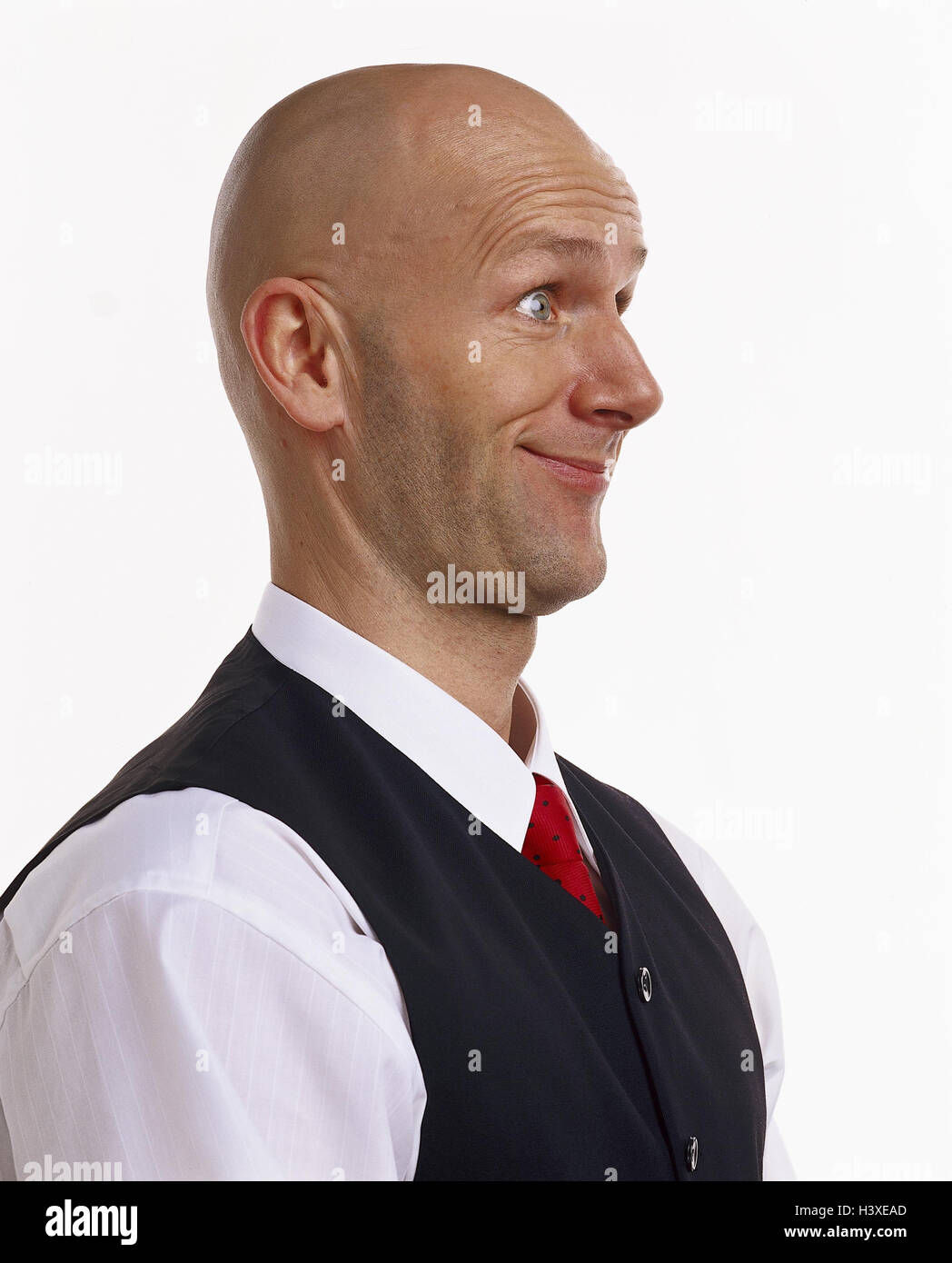 Wallpaper #fULzPJMBOBpx0NhmUcKW399 Man Bald Head Shirt Waistcoat Tie Facial Play Grin Portrait