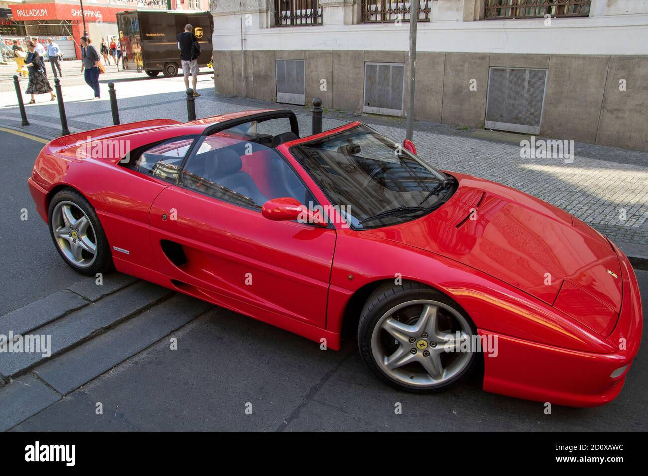 Wallpaper #cttlMpMB3oUMxGFSqj04217 Red Parked Ferrari F355 Gts Convertible in the Famous Red Ferarri Color