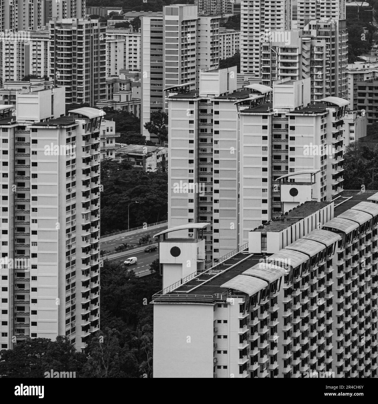 Wallpaper #EQM-YpMBpyOg8YnEZtLb368 Clustered Housing Black and White Stock Photos Images Alamy