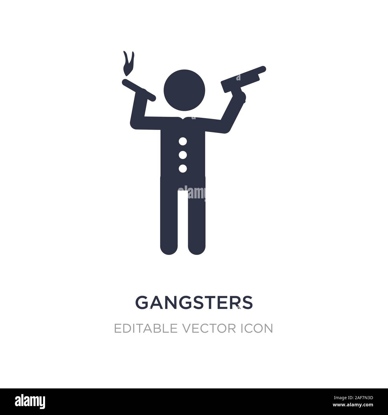 Wallpaper #Uh28K5MBlOZrFDOkcsgh145 Gangsters Icon on White Background Simple Element Illustration from