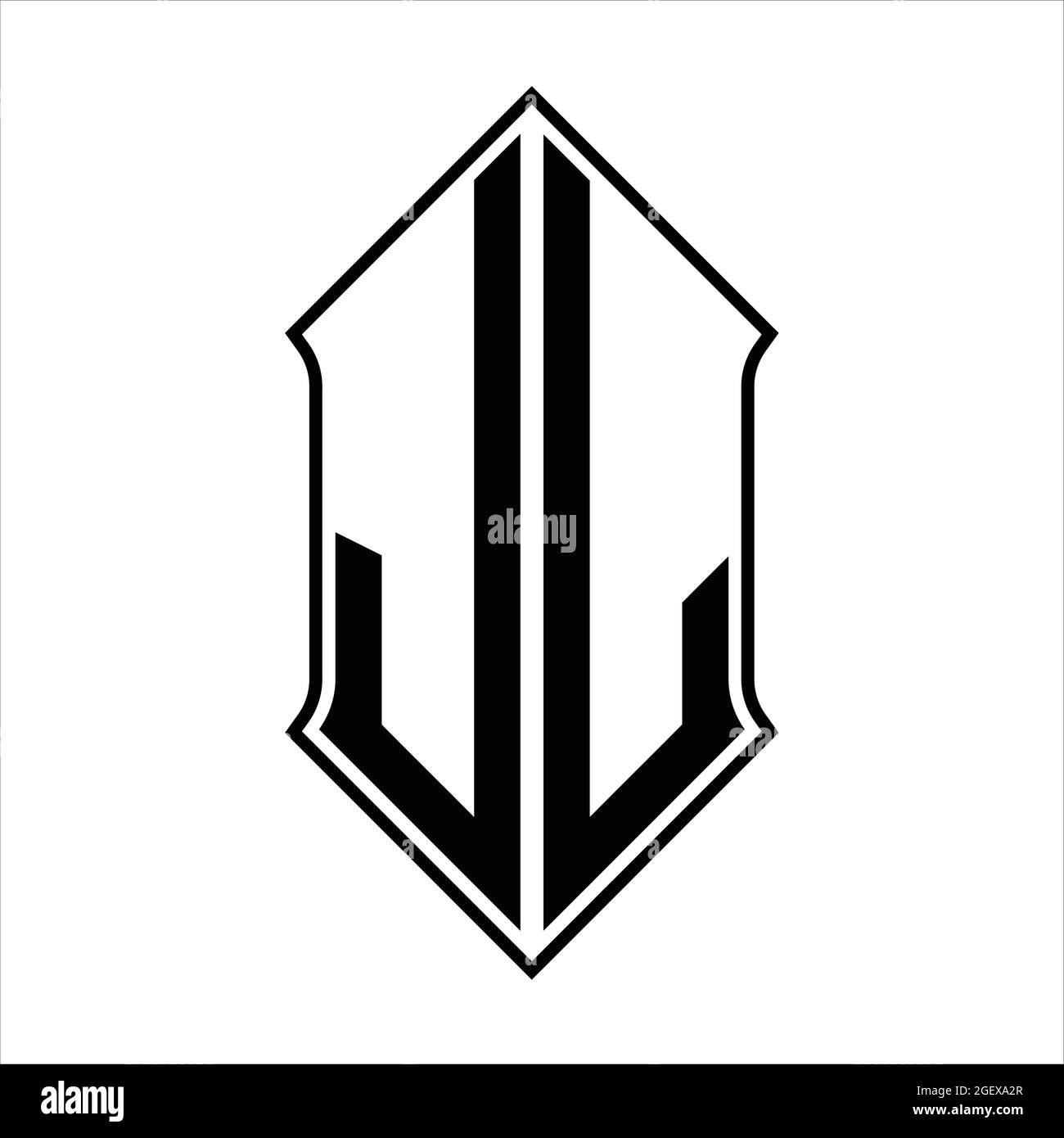 Wallpaper #32gDHZMBSpphPi3-UySa106 Jl Logo Monogram with Shieldshape and Black Outline Design Template