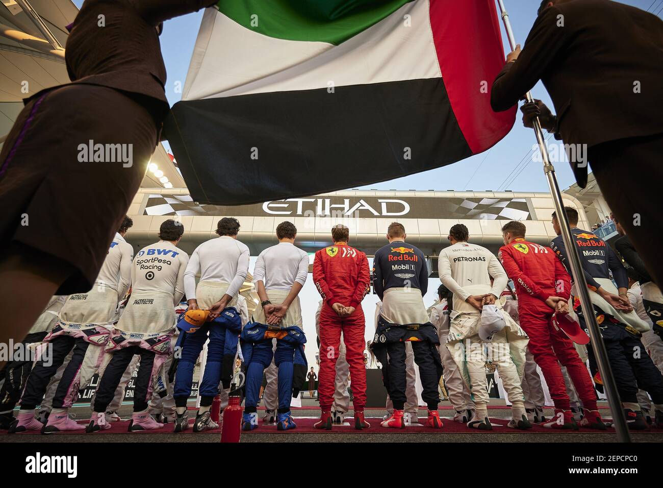Wallpaper #kWiXF5MBSpphPi3-Kw88175 Drivers Stand as National Anthem of Abu Dhabi is Played Before the Abu