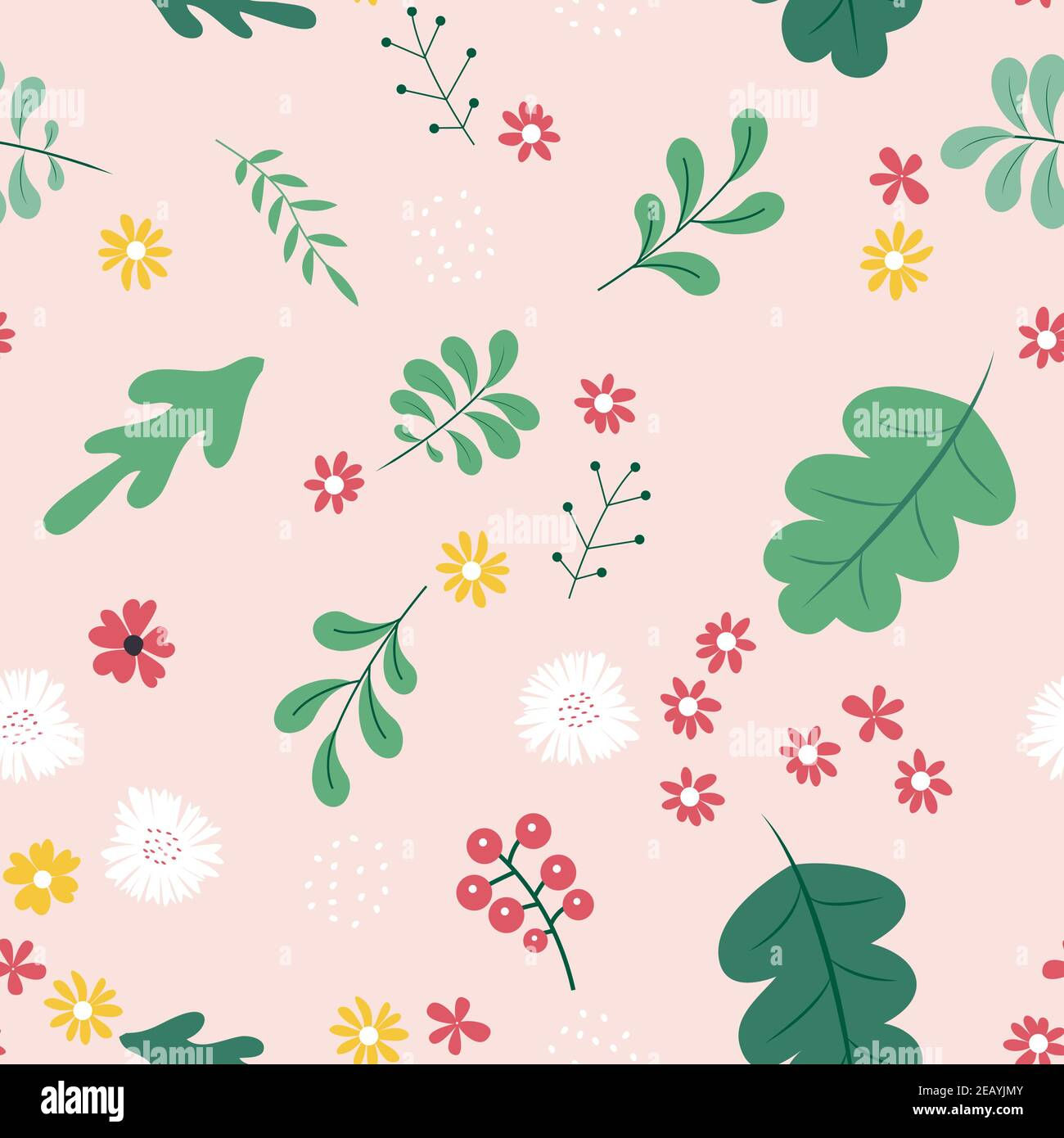 Wallpaper #4GdP9JIBSpphPi3-k3mn324 Seamless Pattern Background with Simple Flower Design Elements Vector