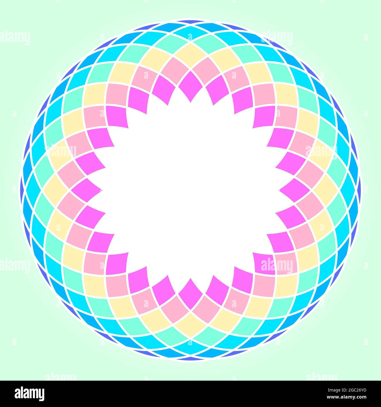 Wallpaper #_2eP9ZIBSpphPi3-1n_c72 Simple Rainbow Colored Circular Mandala Design Vector Illustration