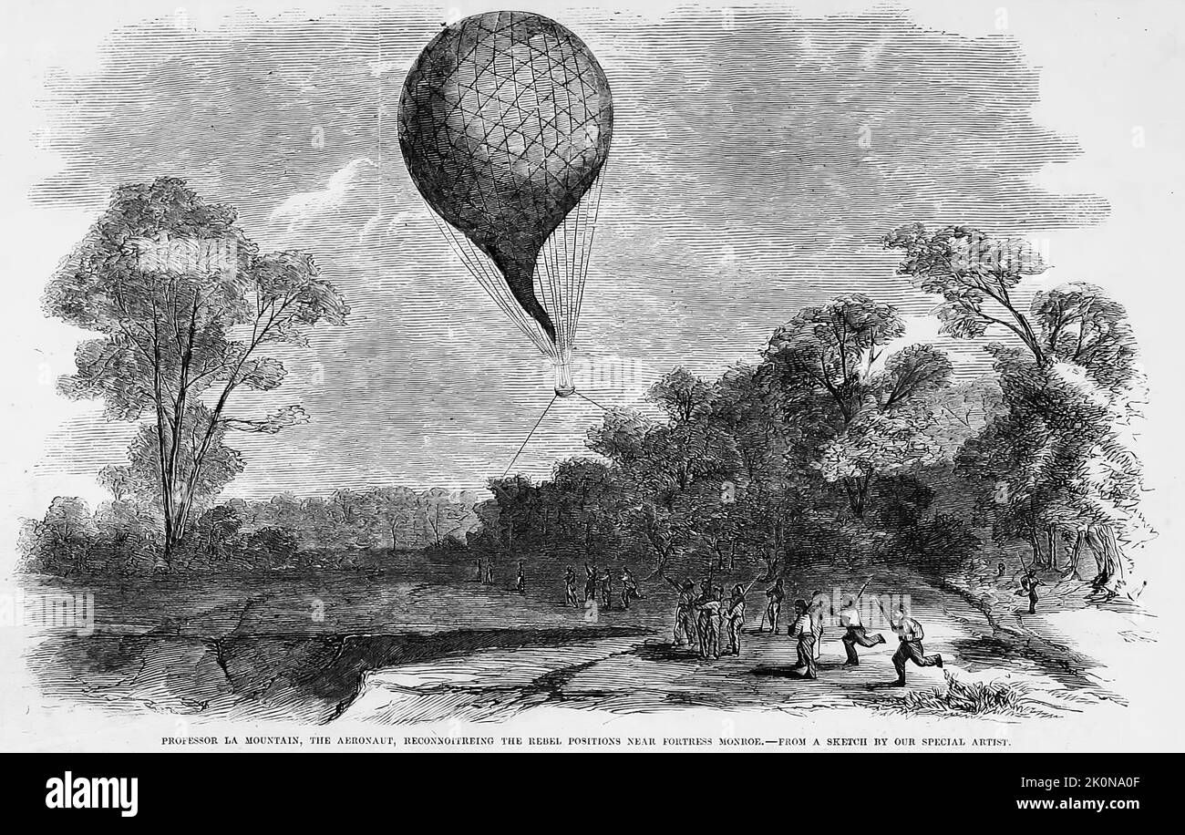 Wallpaper #avA6gJcBi4JM6agGWiFc92 Professor John Lamountain the Aeronaut Reconnoitering the Rebel