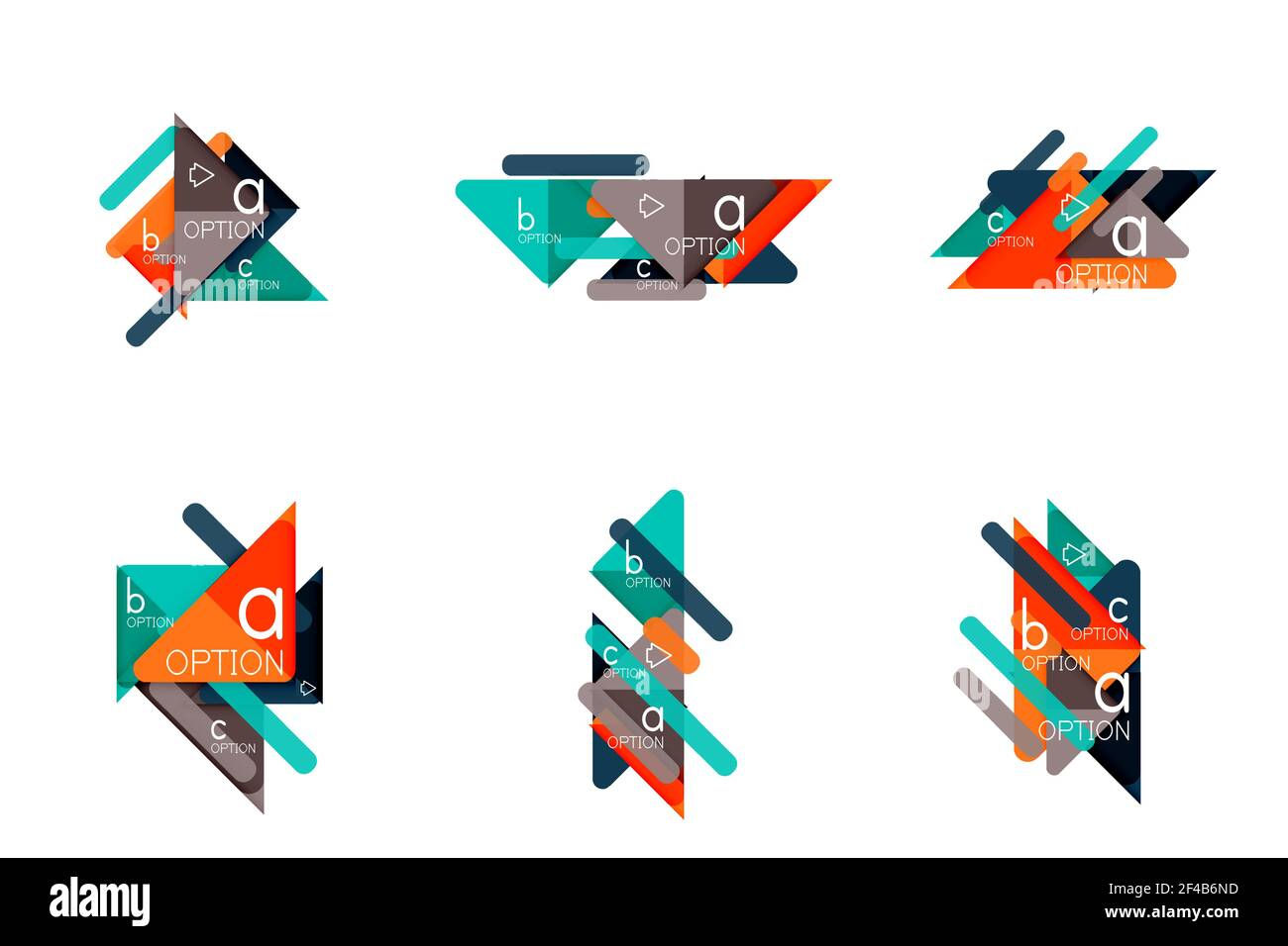 Wallpaper #VWcrC5MBSpphPi3-B9iE289 Set of Triangle Options Infographics Data Visualization Layouts Set