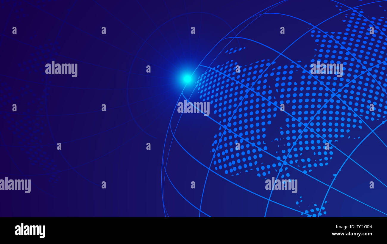Wallpaper #_Gep6ZIBSpphPi3-WkJU144 Digital Earth Dot Line Links Combine to Form the Earth Elements of