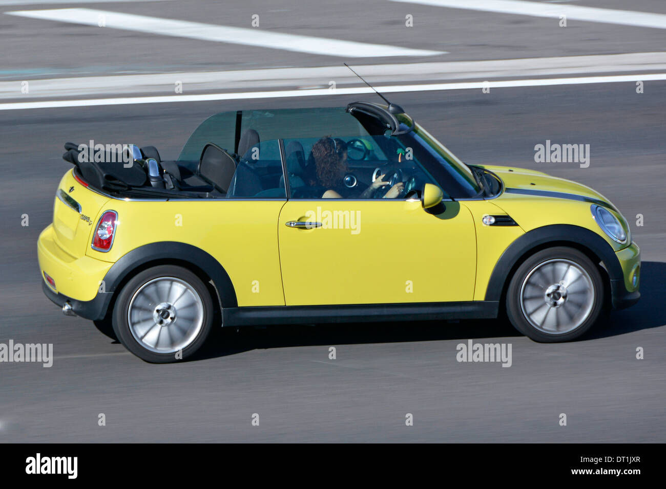 Wallpaper #FRDVYZMBgfYVyjoK4Rw3167 Two Door BMW Mini Cooper Open Top Convertible Car with Woman Driving on
