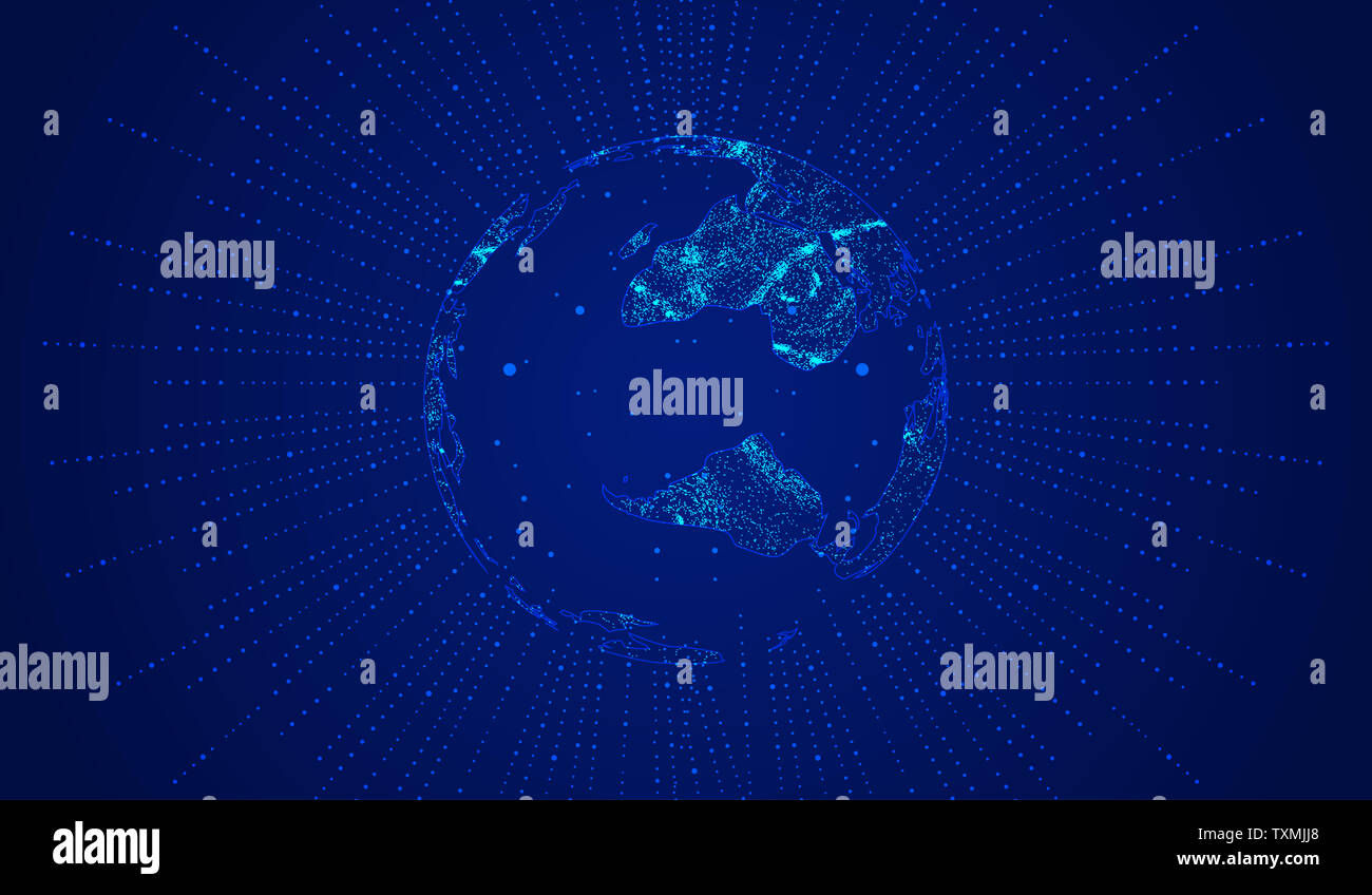 Wallpaper #_Gep6ZIBSpphPi3-WkJU185 Earth Luminous Technology Background Built by Luminescent Particles
