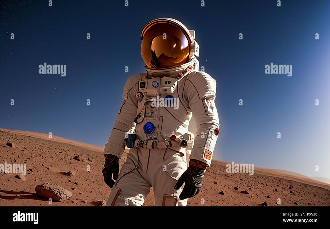 Wallpaper #e2eE_JIBSpphPi3-ZZiW152 First Man on Mars Astronaut in Space Suit Landed on Mars Silhouette