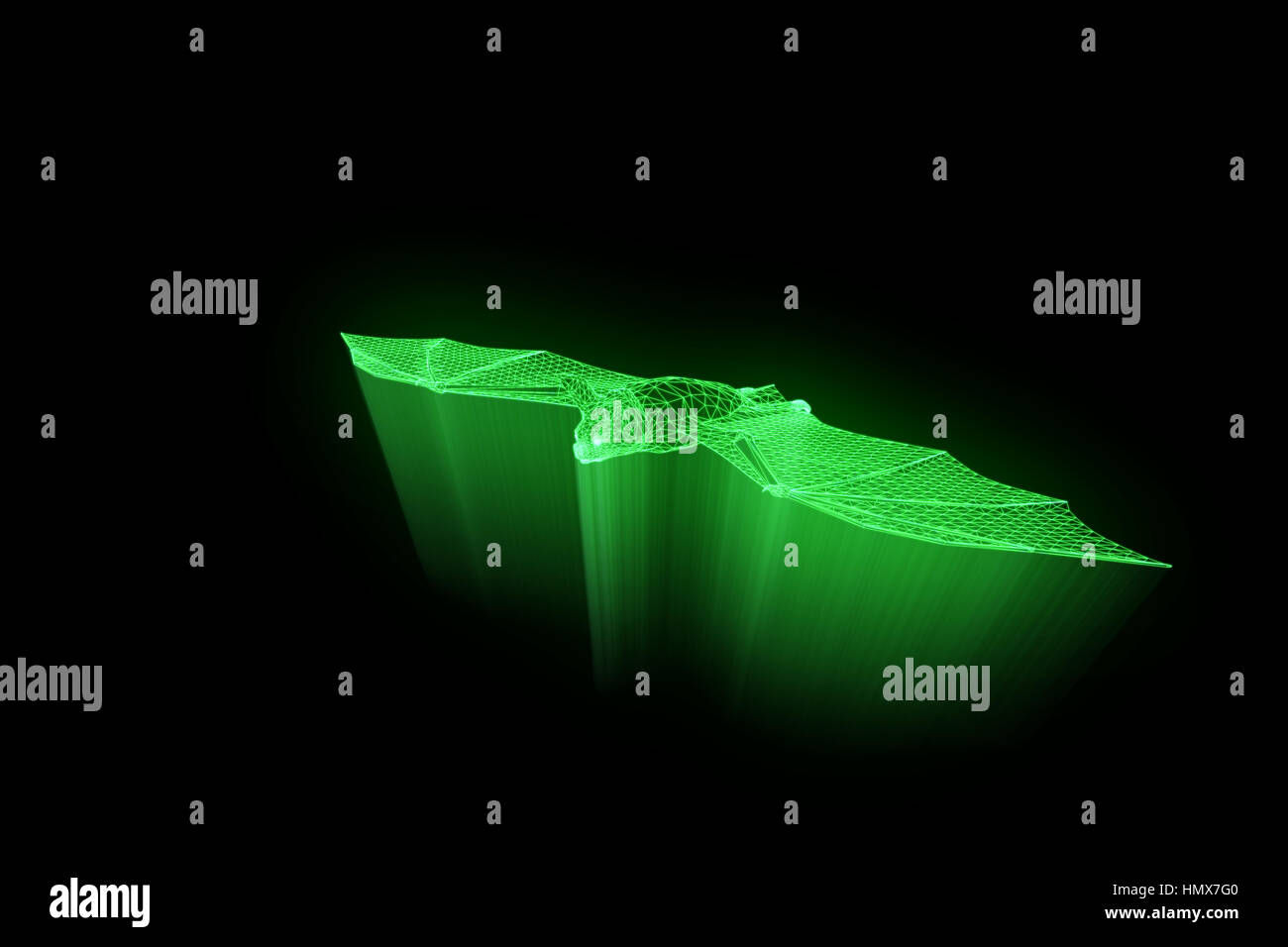 Wallpaper #S2cLE5MBSpphPi3-pP5k232 Giant Bat in Hologram Wireframe Style Nice 3D Rendering Stock Photo