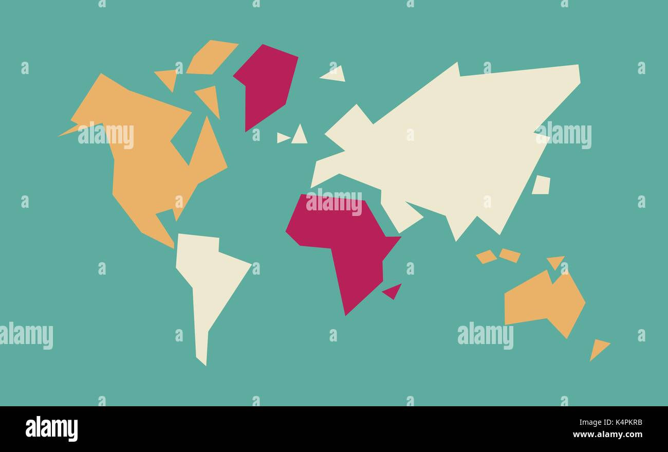 Wallpaper #TWdH7ZIBSpphPi3-vVca367 Abstract Geometric World Map Art with Colorful Continent and Country