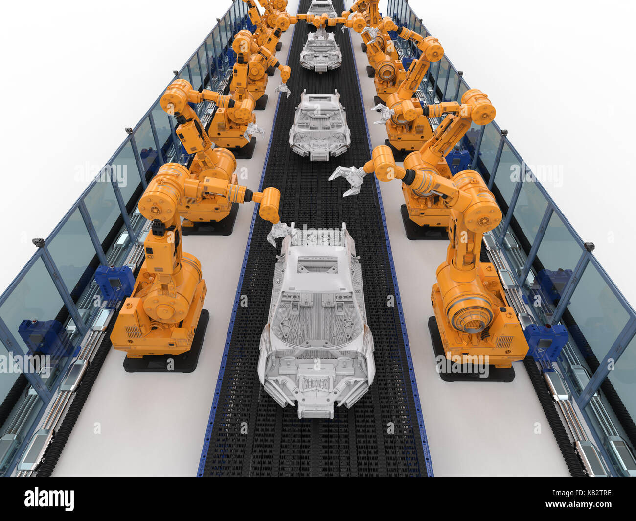 Wallpaper #HWcK_pIBSpphPi3-ZJ54321 3D Rendering Robot Assembly Line in Car Factory Stock Photo 159873938