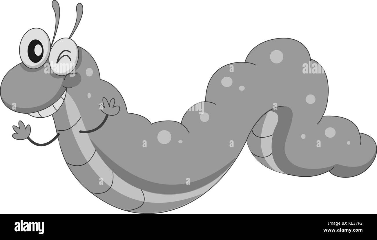 Wallpaper #vmczCZMBSpphPi3-o86c252 Happy Worm Crawling in Black and White Stock Vector Image Art Alamy