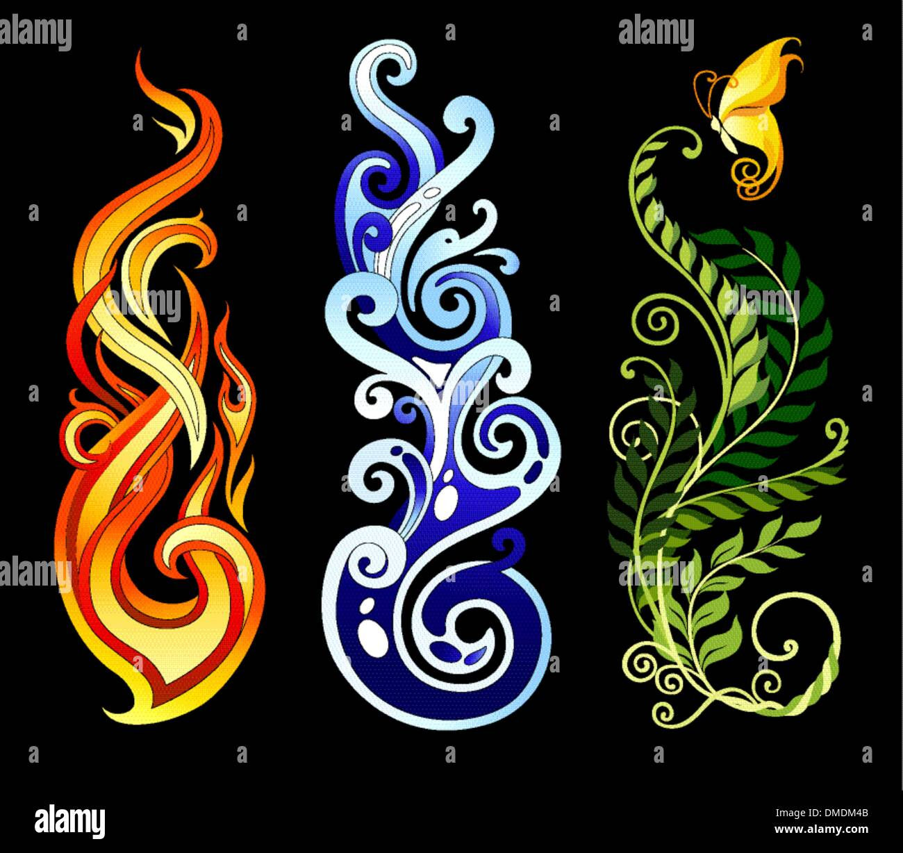 Wallpaper #MWff55IBSpphPi3-fDqn152 Three Nature Elements Stock Vector Image Art Alamy