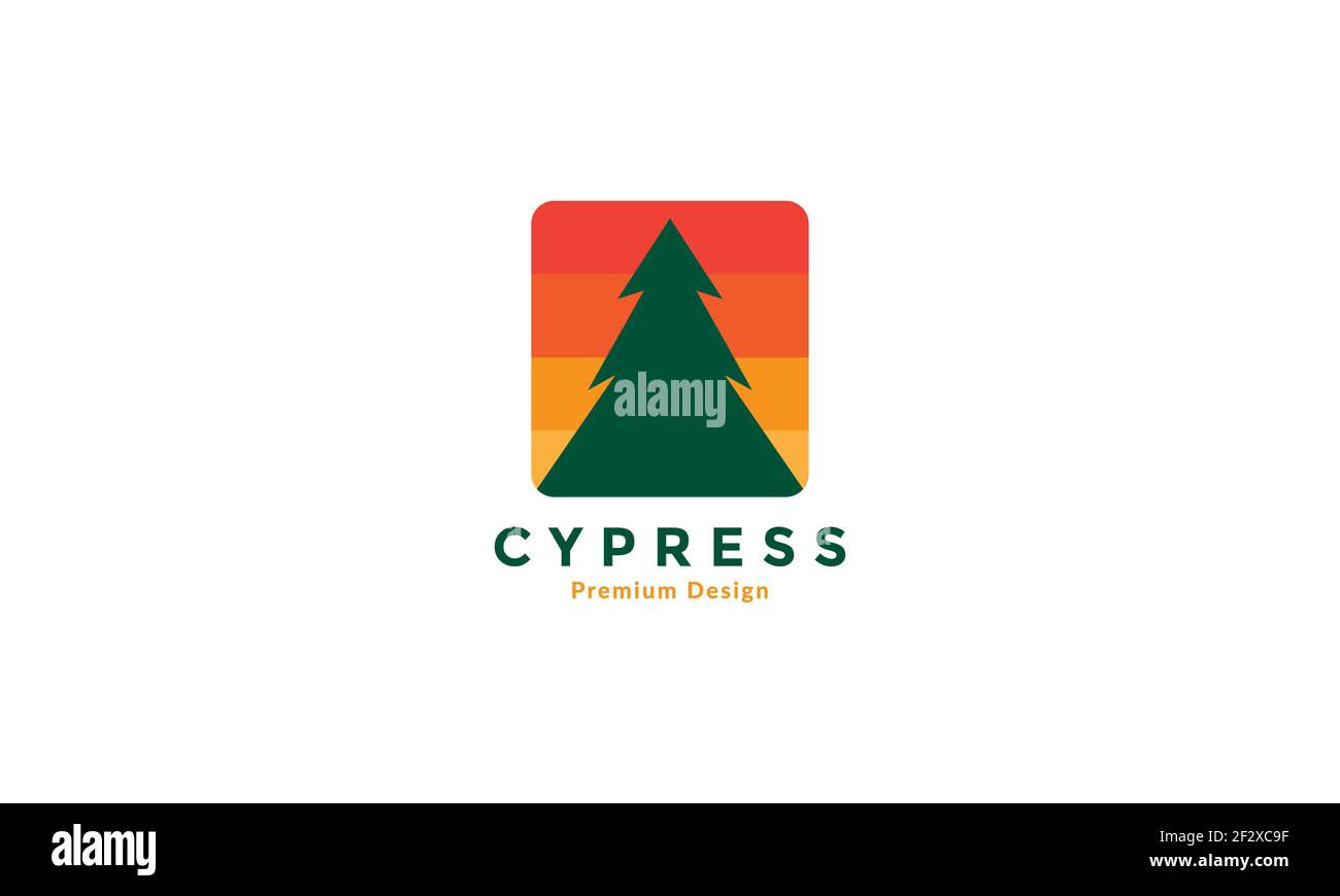 Wallpaper #BGdQC5MBSpphPi3-qtkV278 Abstract Pine Tree with Sunset Logo Vector Symbol Icon Illustration