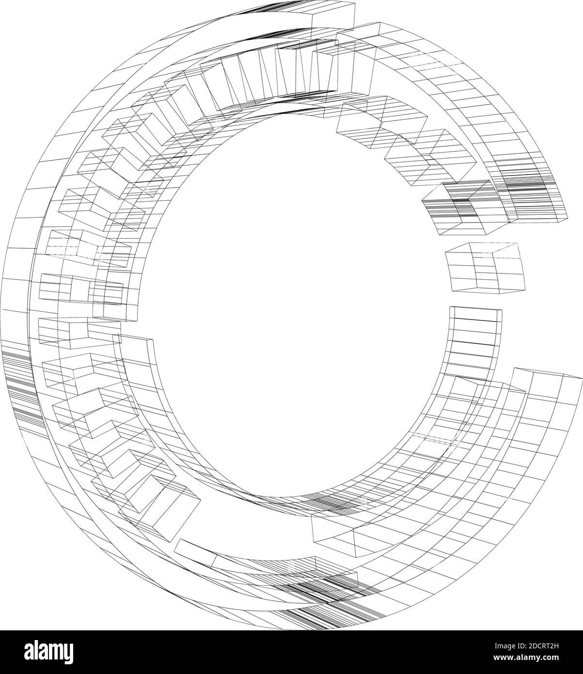Wallpaper #WGh6GZMBSpphPi3-IxeB345 Geometric Sci Fi Cybernetics Cyber Segmented Circle Ring Design