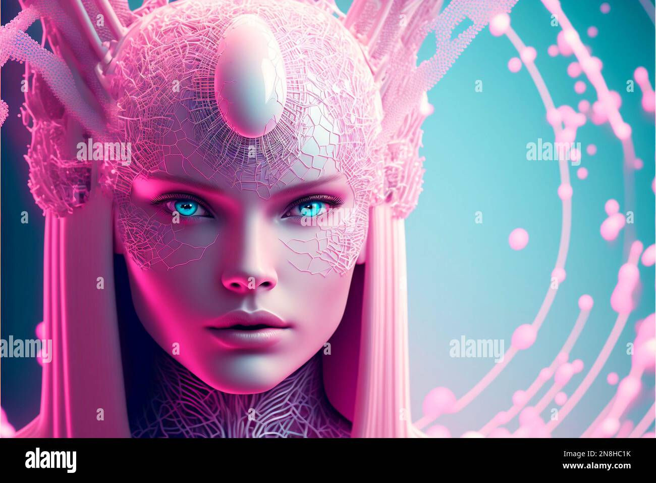 Wallpaper #HBnKHo8BtGB6xQ78Snq448 The Humanoid Cybernetic Girl Generative AI Stock Photo Alamy