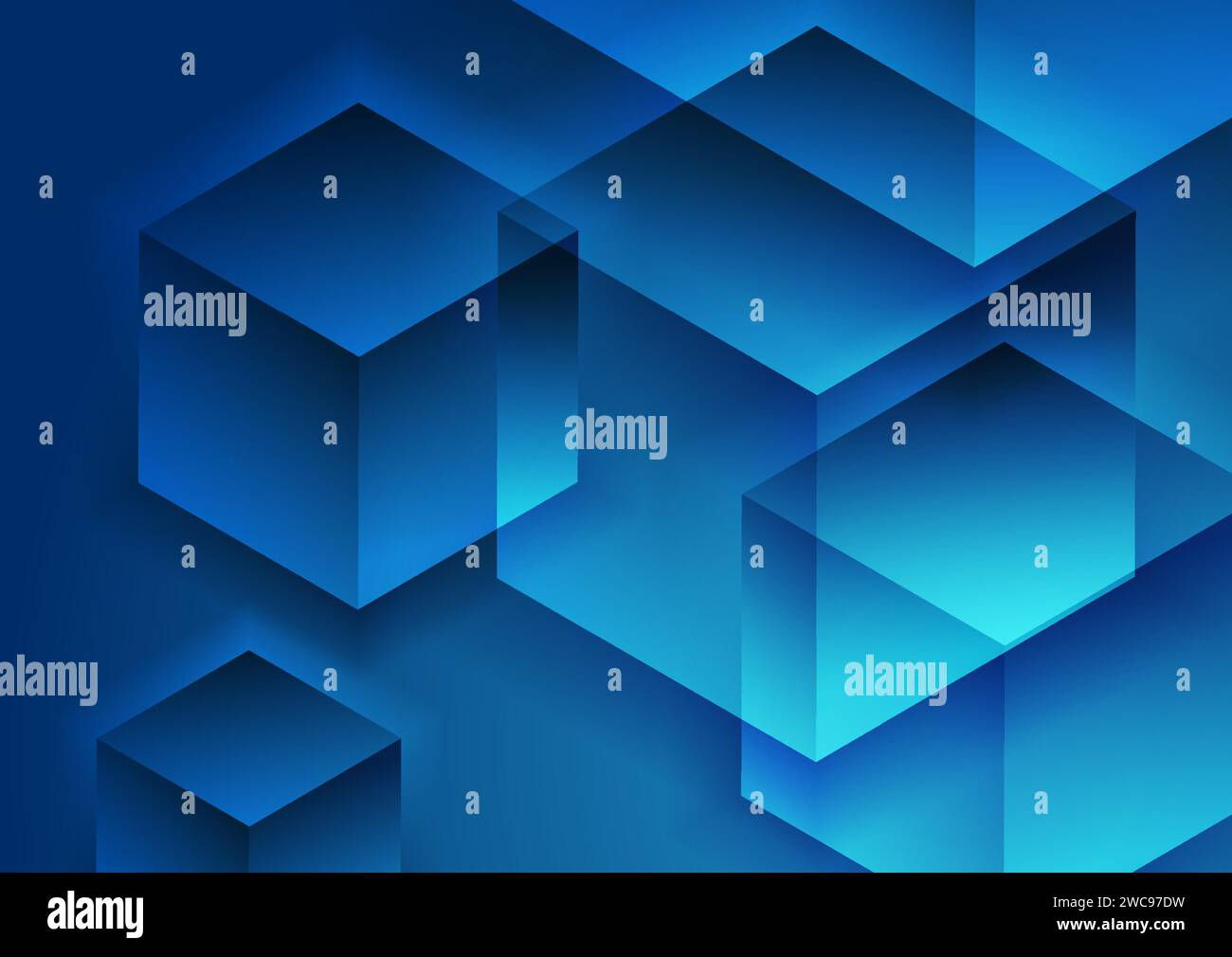 Wallpaper #evuLgpcBx-Hc5Y20sa1O109 Abstract Tech Geometric Background with Blue 3D Cubes Vector