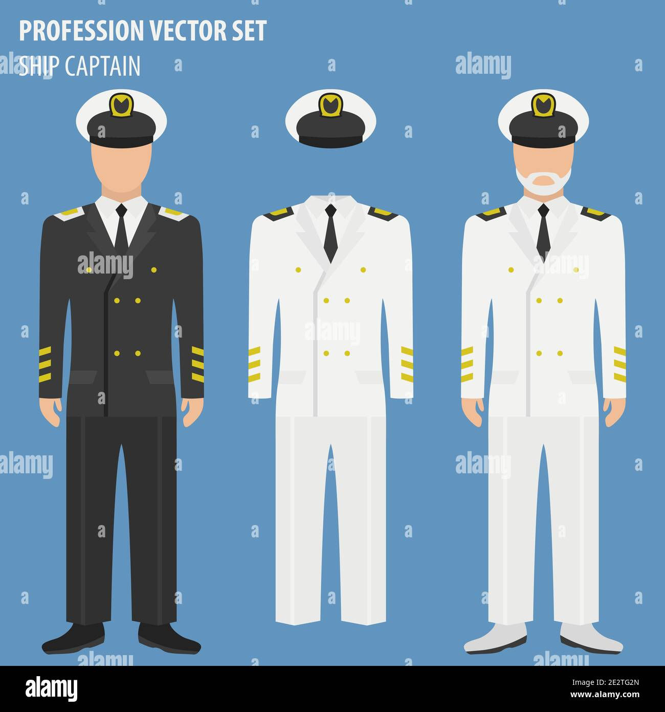 Wallpaper #Kme2_JIBSpphPi3-FJlS53 Profession and Occupation Set Ship Captain Suit and Equipment Uniform