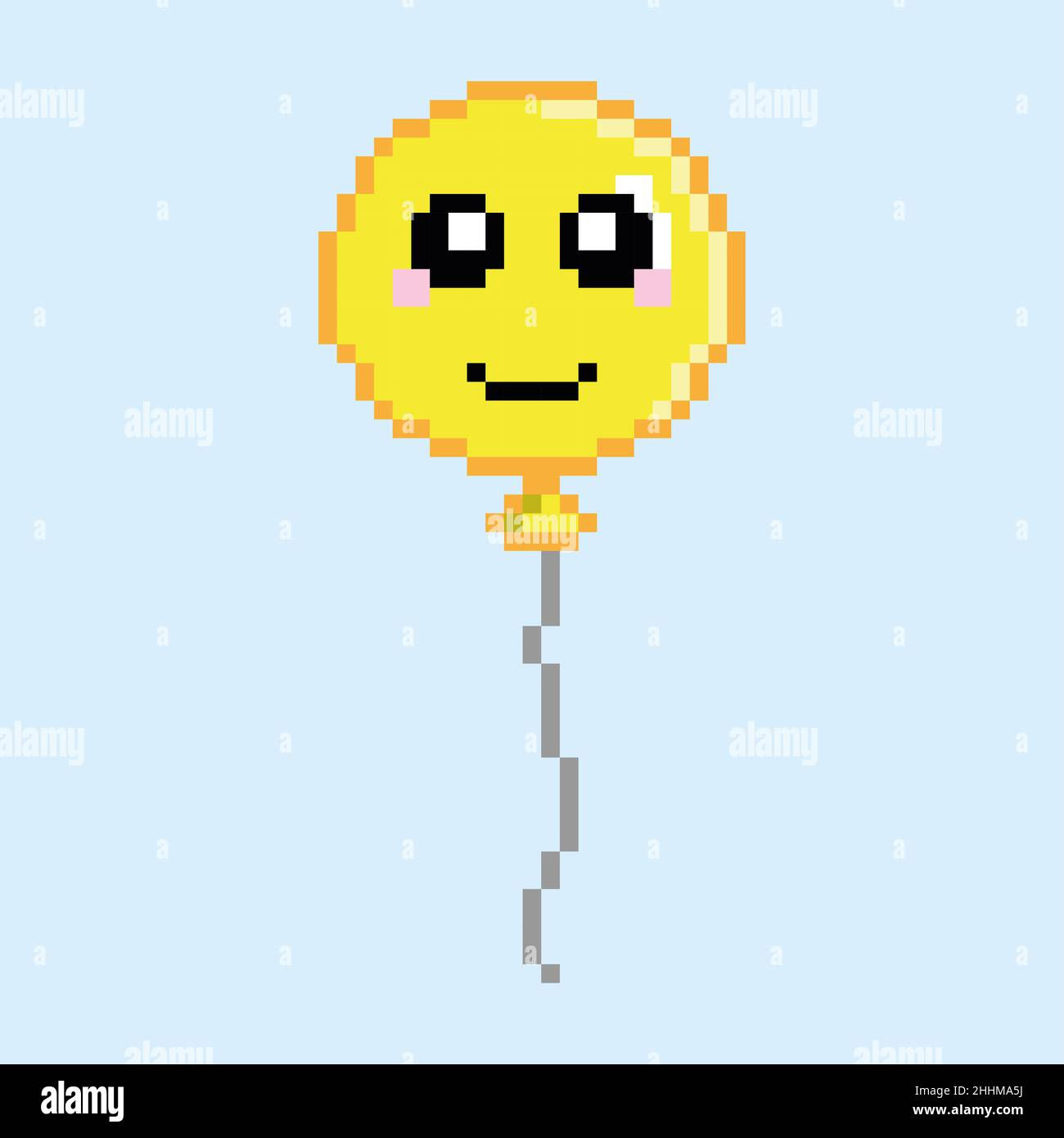 Wallpaper #a0D6MJMBJhL2WPbaiMSr73 Balloon Pixel Art Isolated on White Background Illustration Stock Photo