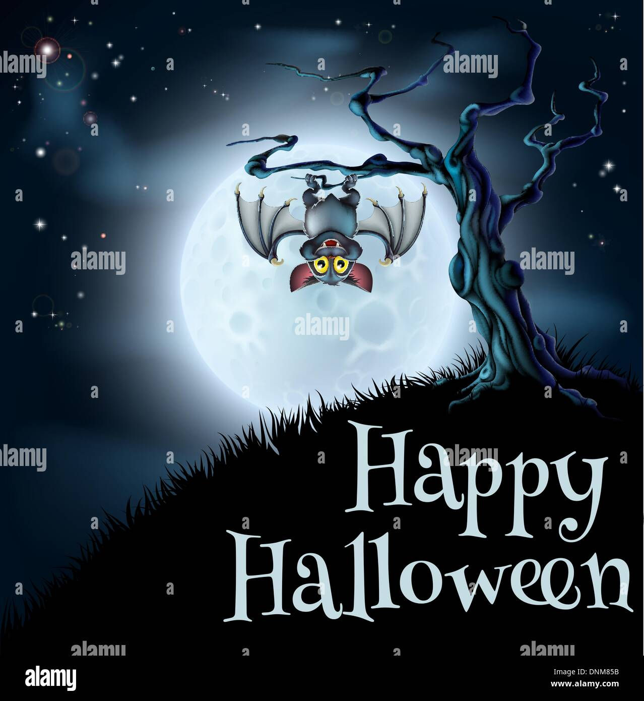 Wallpaper #2mdTDJMBSpphPi3-nt1P442 A Spooky Scary Blue Halloween Background Scene with Vampire Bat Hanging