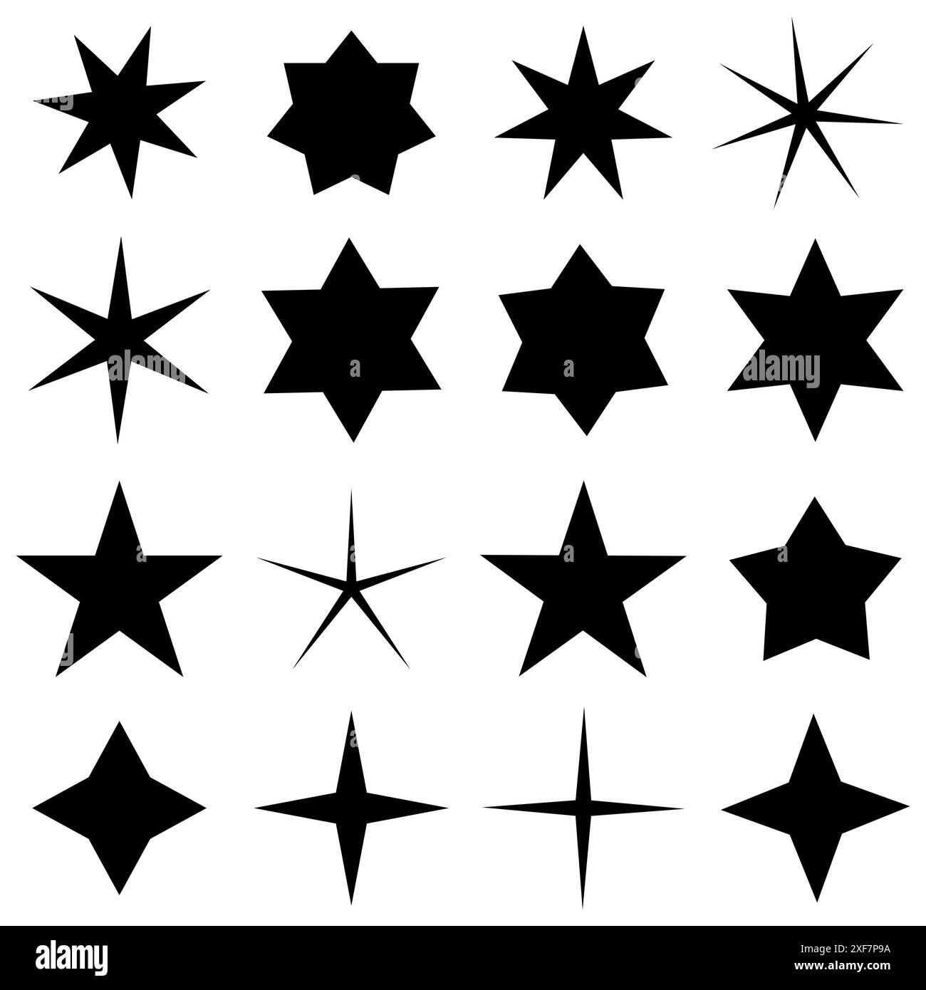 Wallpaper #0Gc9D5MBSpphPi3-me0t251 Star Shapes Collection Various Black Silhouettes Geometric Vector