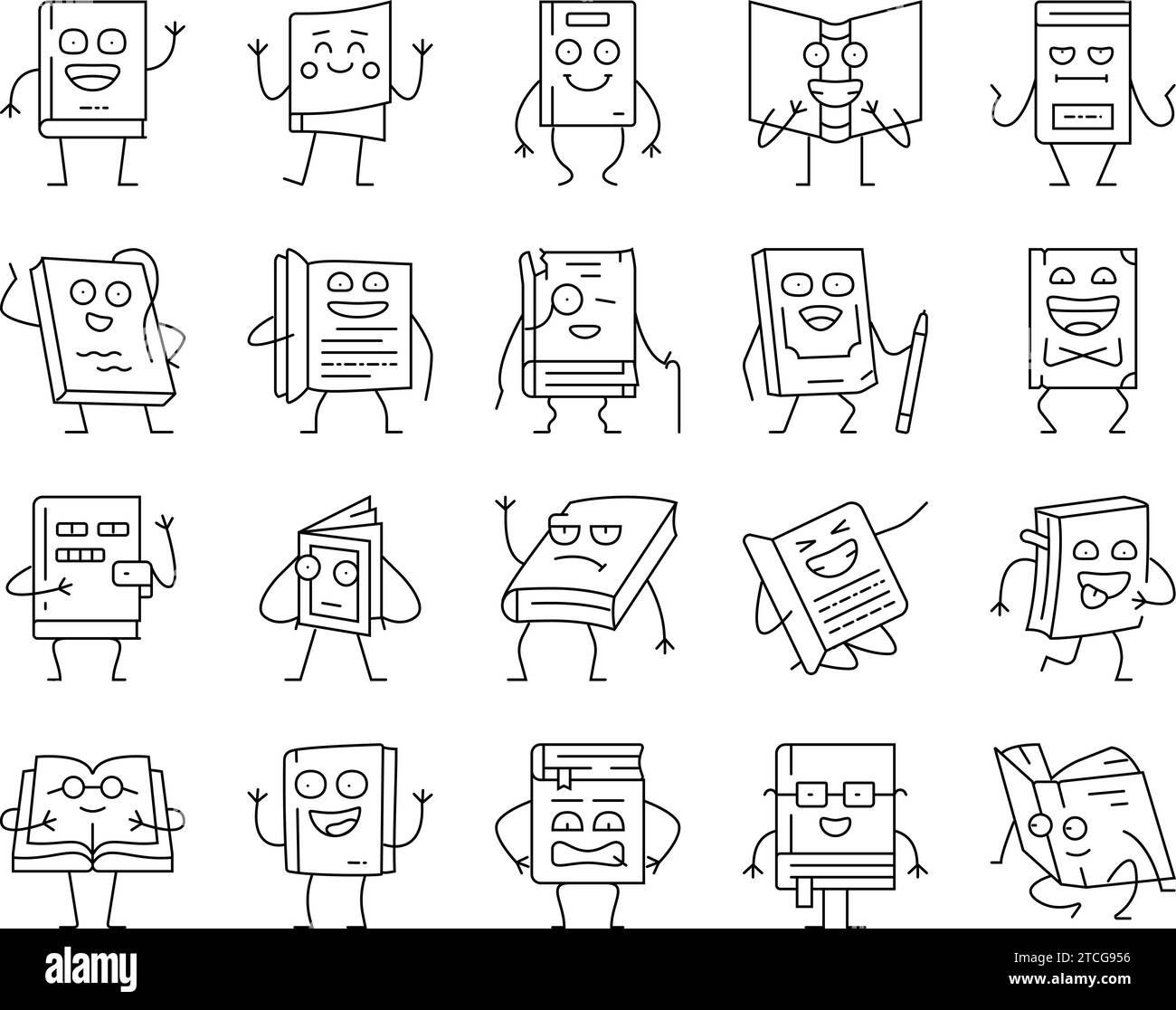 Wallpaper #B2ev8ZIBSpphPi3-xm2A449 Book Character Education Library Icons Set Vector Stock Vector Image