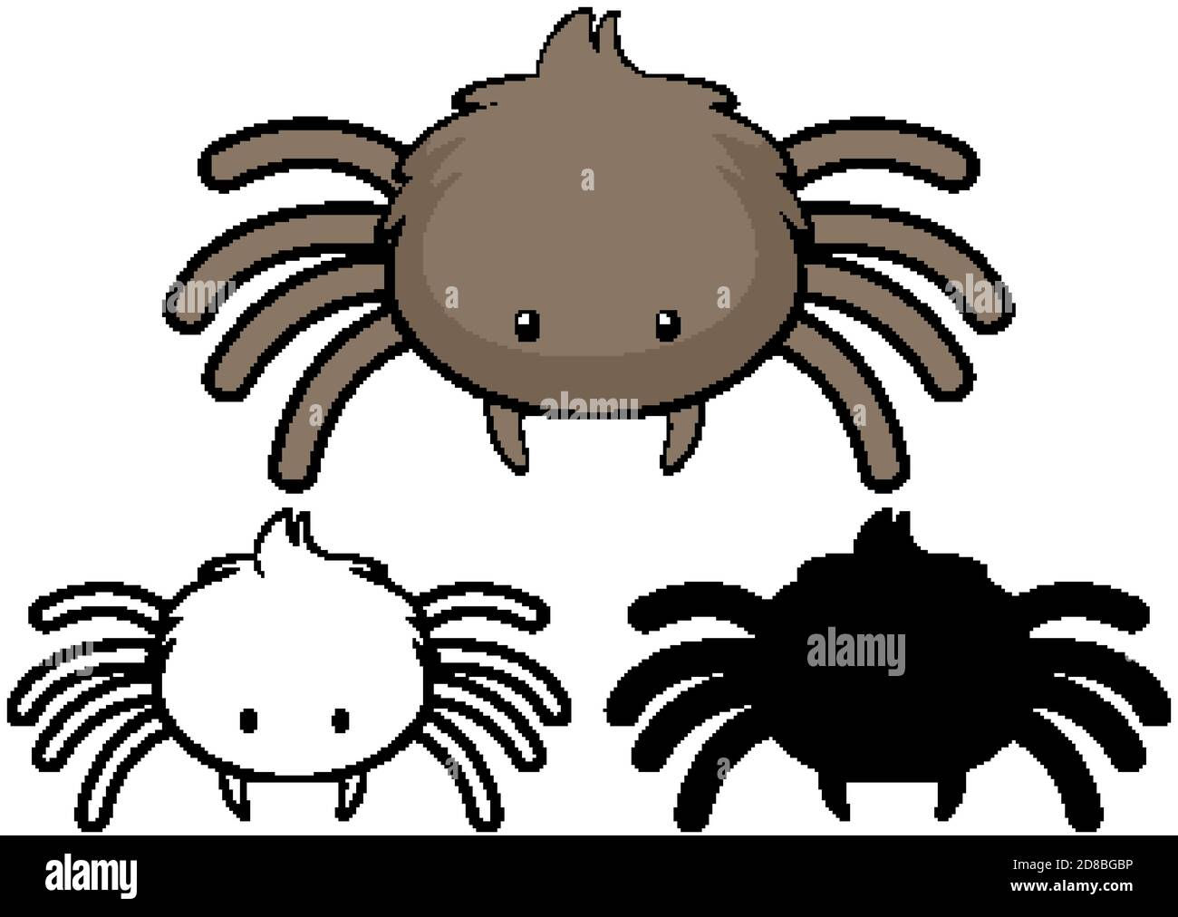 Wallpaper #46455 Brown Spider Cartoon Isolated Illustration Stock Vector Image Art Alamy