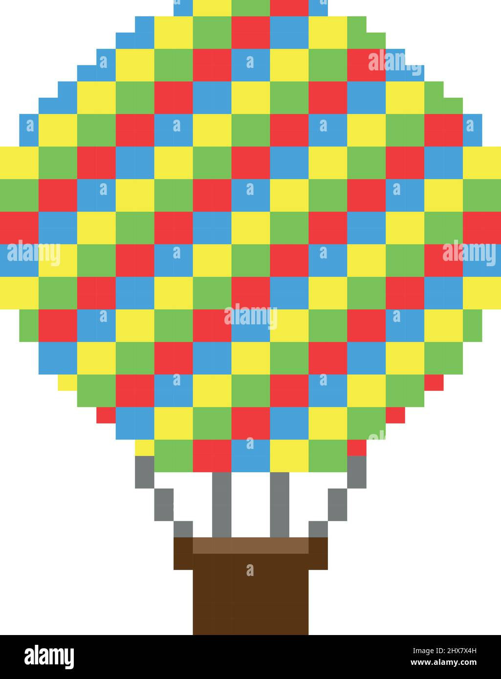 Wallpaper #a0D6MJMBJhL2WPbaiMSr64 Hot Air Balloon Pixel Art Vector Illustration of Hot Air Balloon Pixel