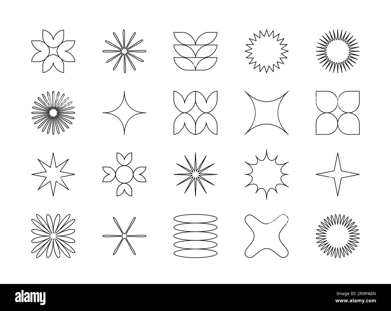 Wallpaper #_GcLCZMBSpphPi3-ZM3k303 Vector Set of Abstract Minimalistic Geometric Elements Contemporary