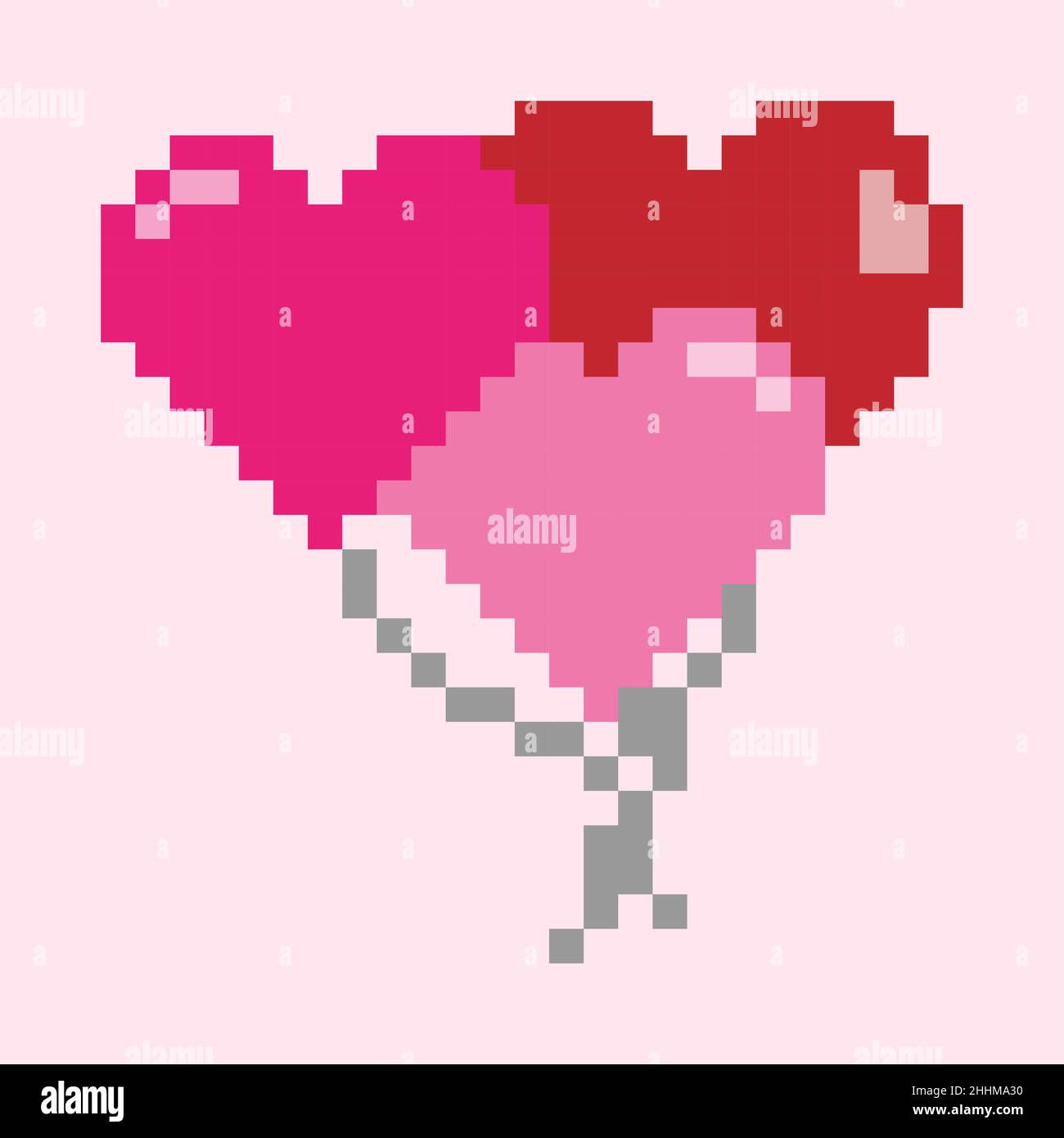 Wallpaper #a0D6MJMBJhL2WPbaiMSr71 Balloon Pixel Art Isolated on White Background Illustration Stock Photo