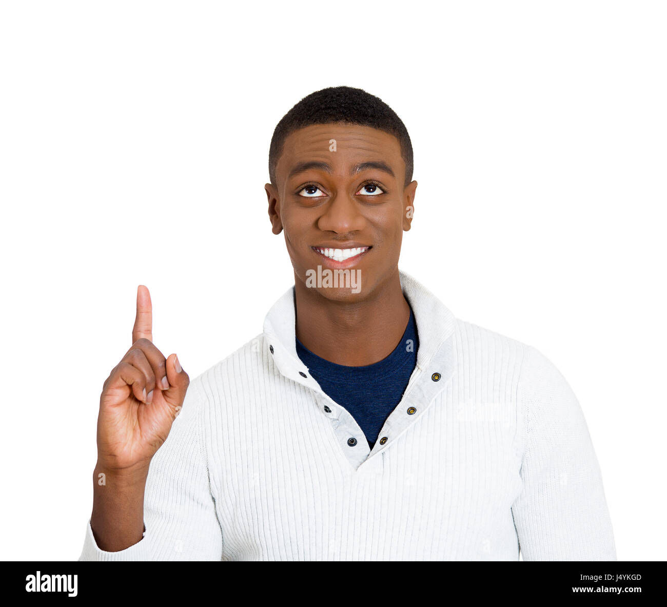 Wallpaper #wBldDo8BtGB6xQ78NFne28 Closeup Portrait of Young Man Pointing Up Looking at Something Above