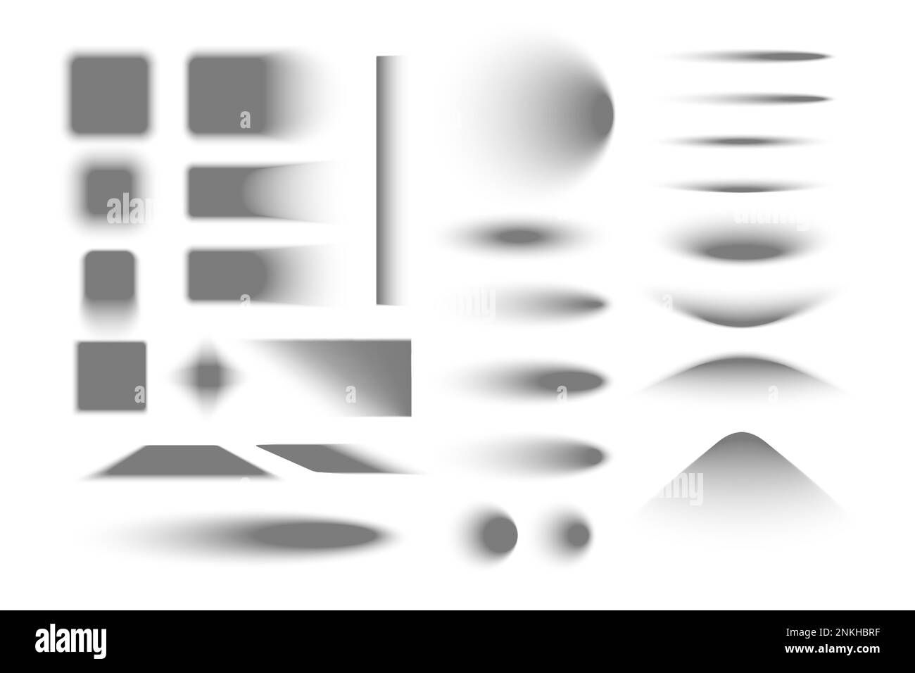 Wallpaper #wmeBEpMBSpphPi3-FPu-58 Realistic Shadows Set with Blank Background and Isolated Gradient Spots