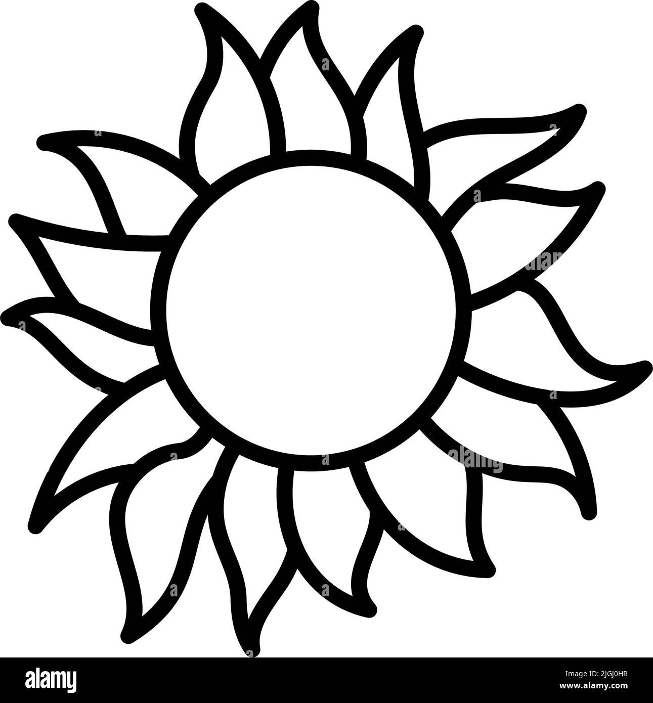 Wallpaper #wR20K5MBlOZrFDOkcMe9181 Sun Icon Bold Outline Design with Editable Stroke Width Vector