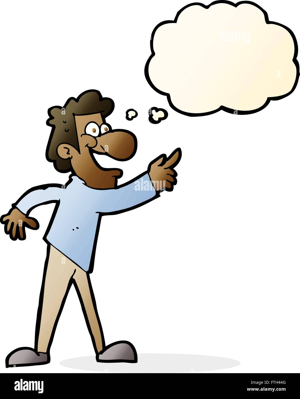 Wallpaper #k2eg8pIBSpphPi3-sXFs152 Cartoon Man Pointing and Laughing with Thought Bubble Stock Vector