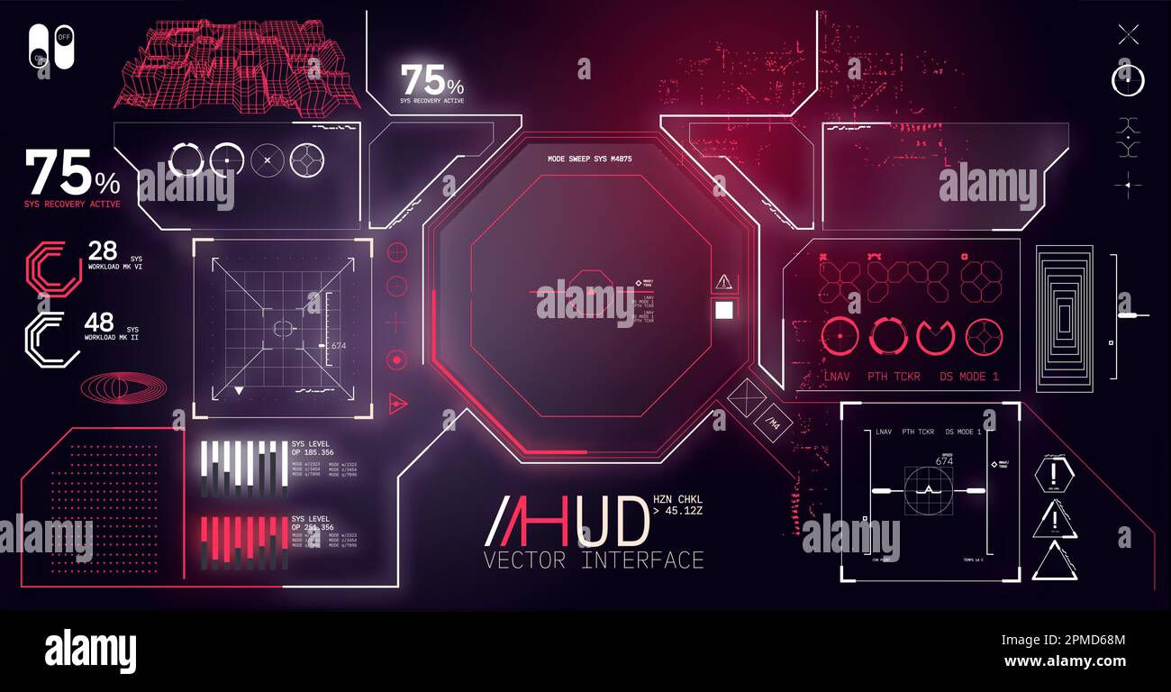 Wallpaper #S2eKBJMBSpphPi3-_LiM268 Interfaz De Usuario Futurista Cyberpunk Hud Elementos De Pantalla Kit