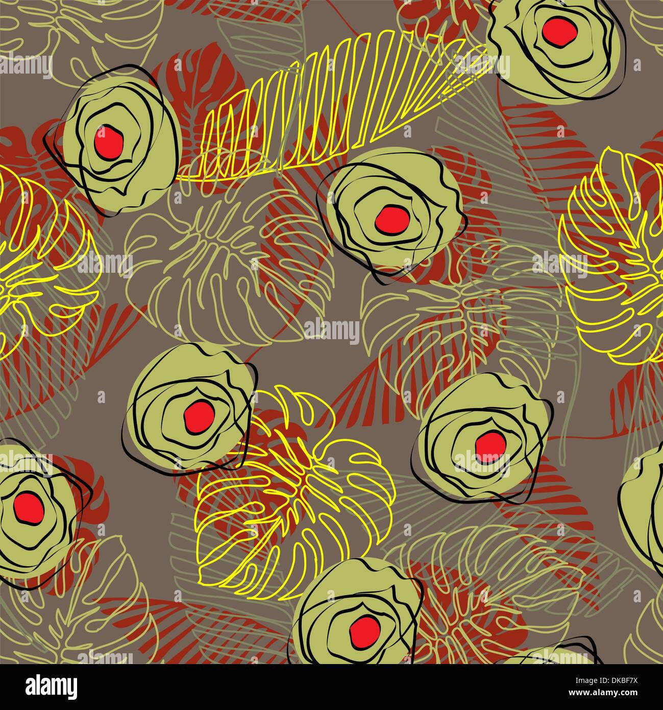 Wallpaper #9f5a4 Premium Vector Retro Seamless Background Pattern