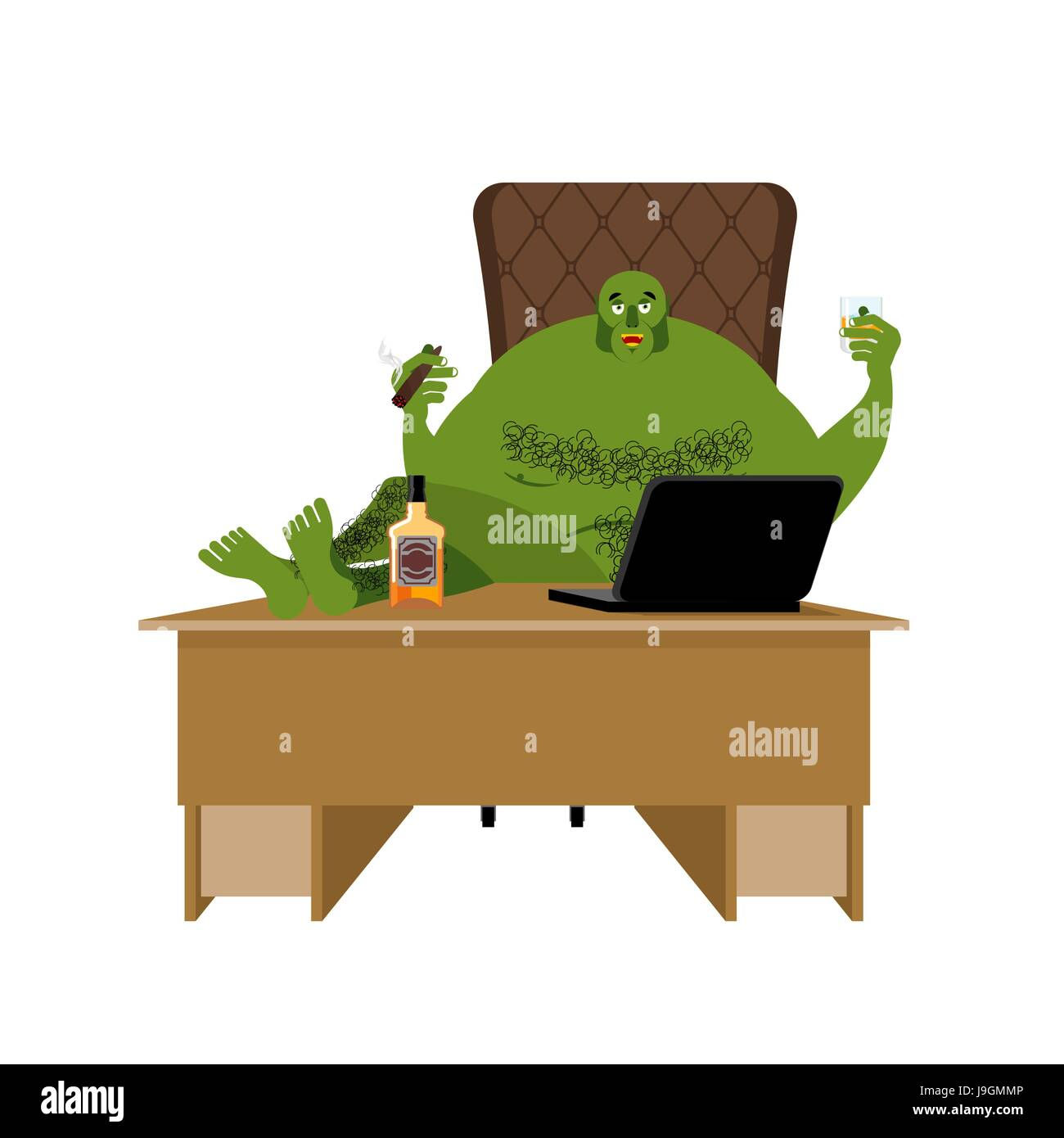Wallpaper #GkAxMJMBJhL2WPbaVMA6344 Internet Troll Big Green Goblin Sits at Laptop Org and Computer