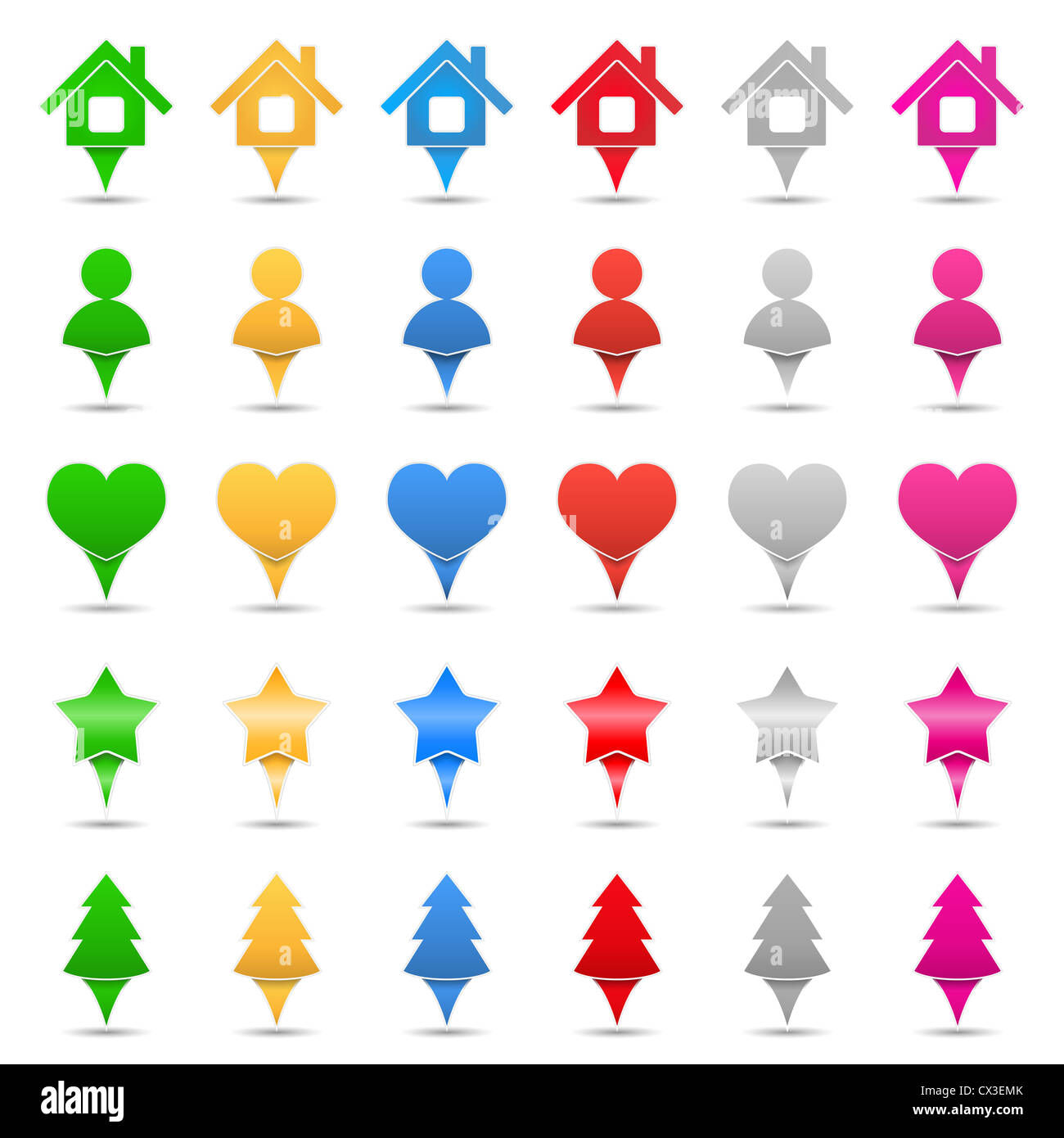 Wallpaper #H2ee65IBSpphPi3-mU1J298 Set of Different Map Markers Stock Photo Alamy